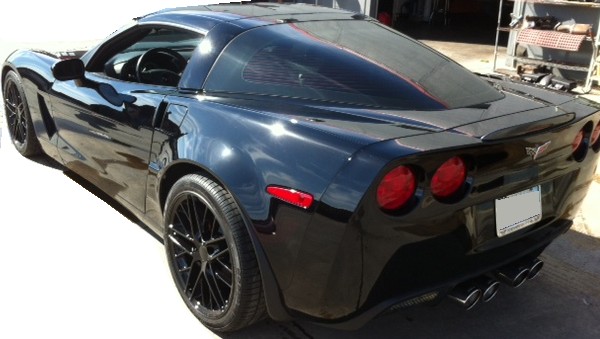 C6 Corvette coupe painted wide body quarter panels