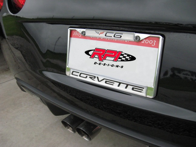 C6 Corvette License Frame