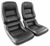 1978-1982 Chevrolet Corvette Leather Like Vinyl Mounted 4" Bolster Seat Covers(Black)