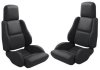 1984-1988 Chevrolet Corvette Leather Like Vinyl Sport Seat Cover Set Black