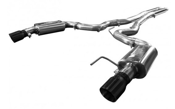 2015-2017 Mustang GT Exhaust OEM to 3 inch H-Pipe With Black Tips