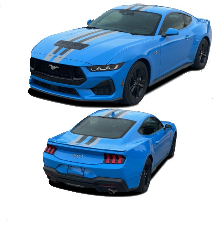 2024 Ford Mustang Premium GT Rally Neutral Stripes Kit