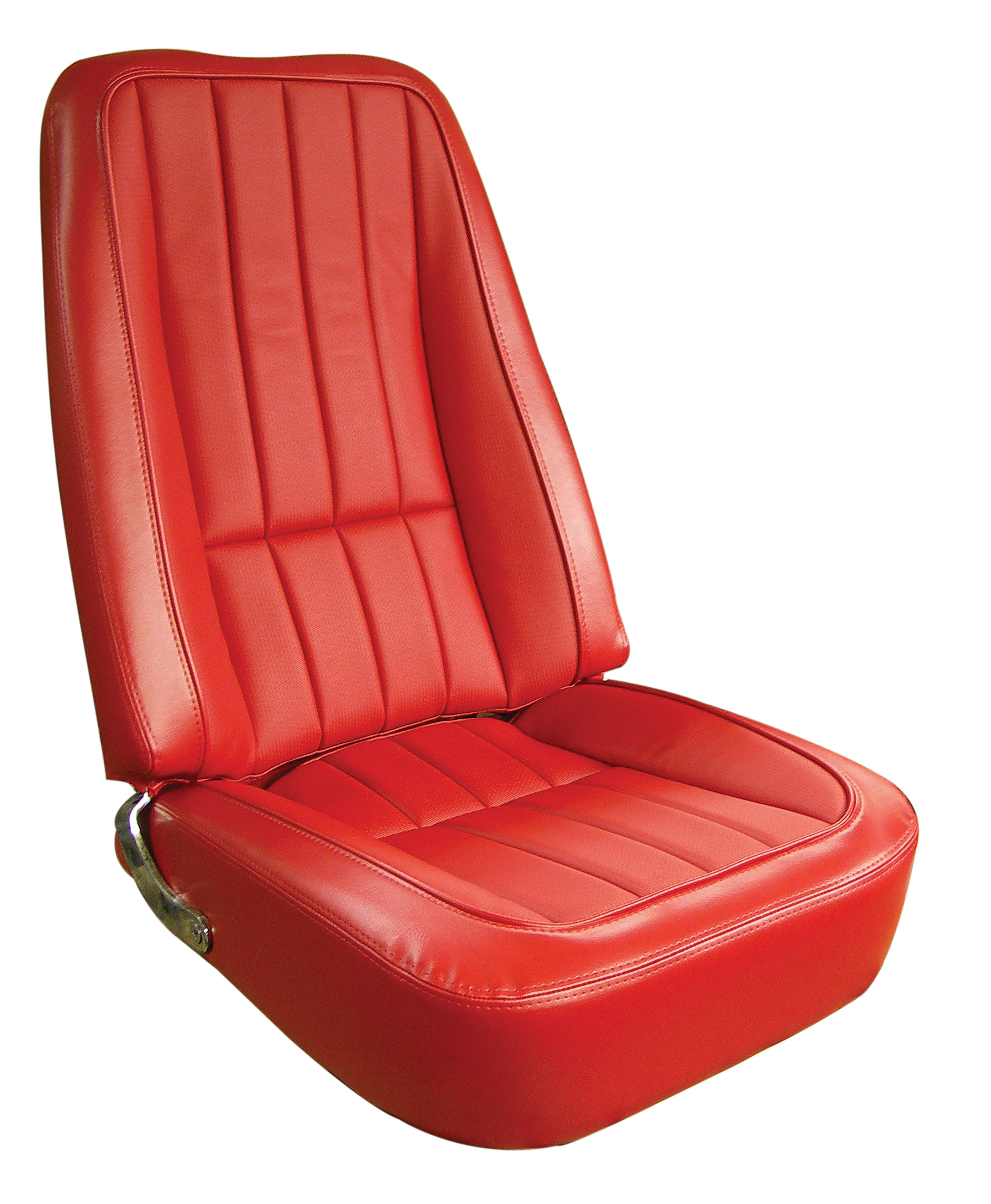 1968 C3 Corvette Mounted Seats Red Vinyl First Design With Headrest Bracket