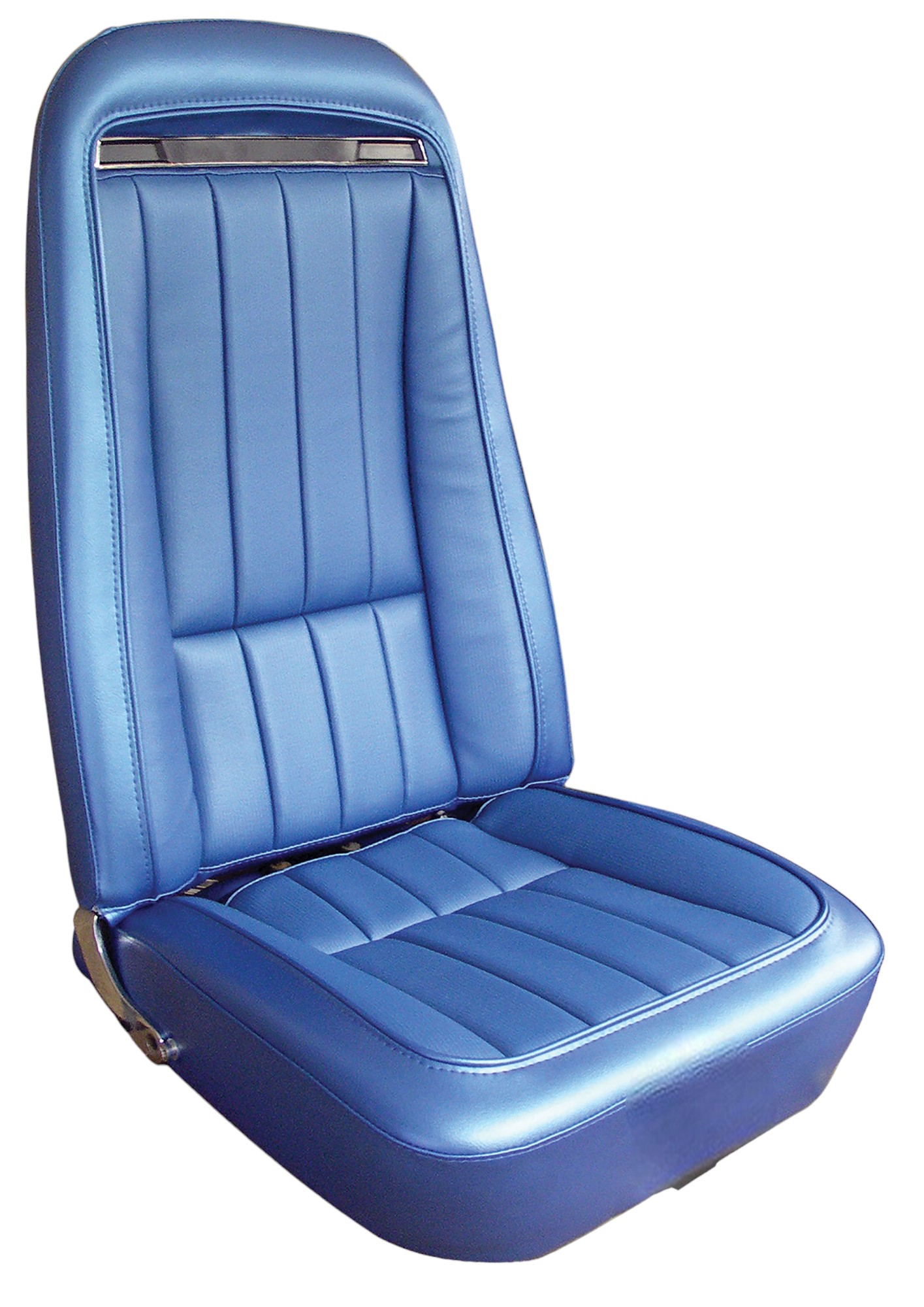 1970 C3 Corvette Mounted Seats Bright Blue "Leather-Like" Vinyl