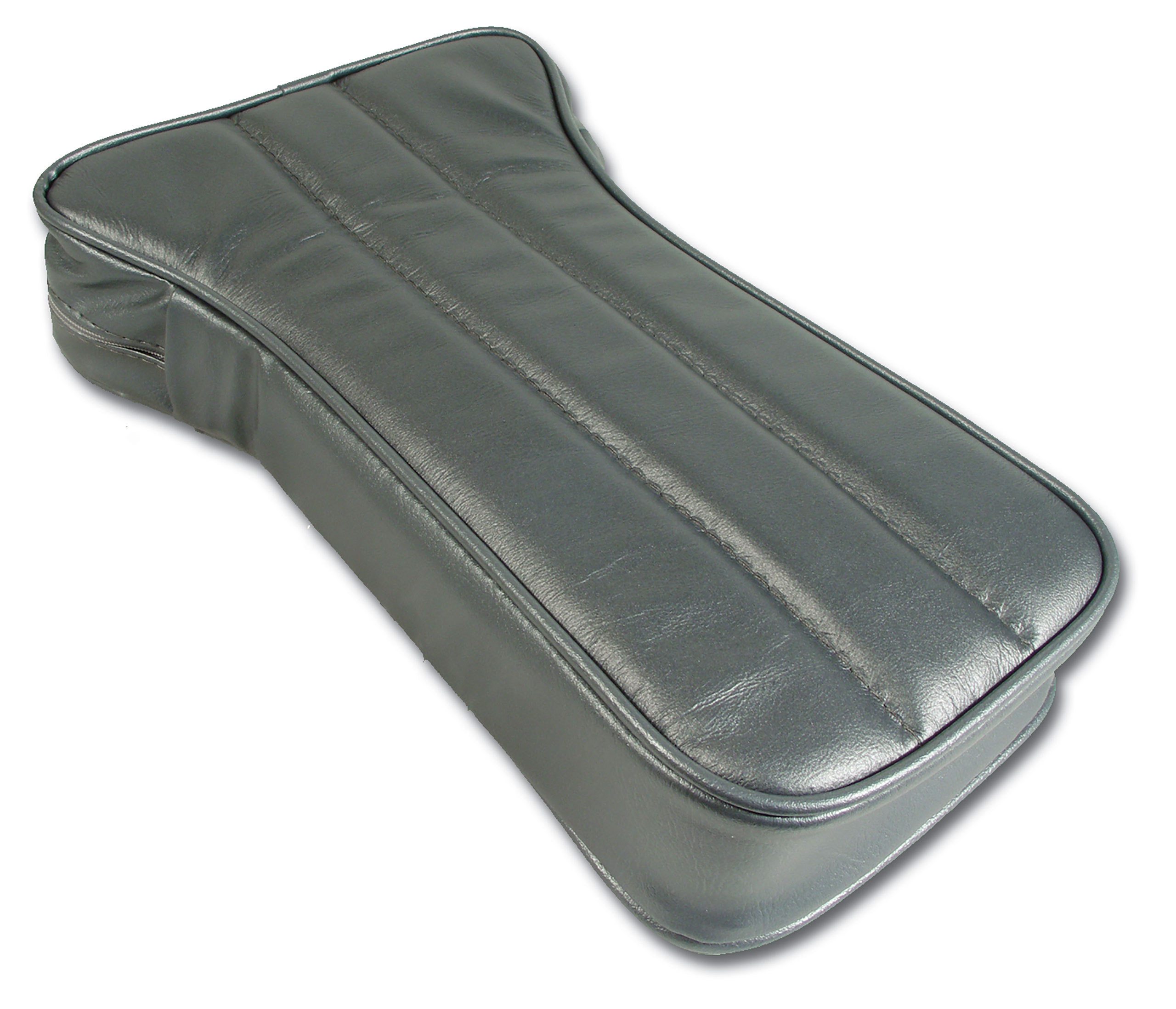 1969 C3 Corvette Reproduction Center Armrest - Gunmetal Leather W/Vinyl