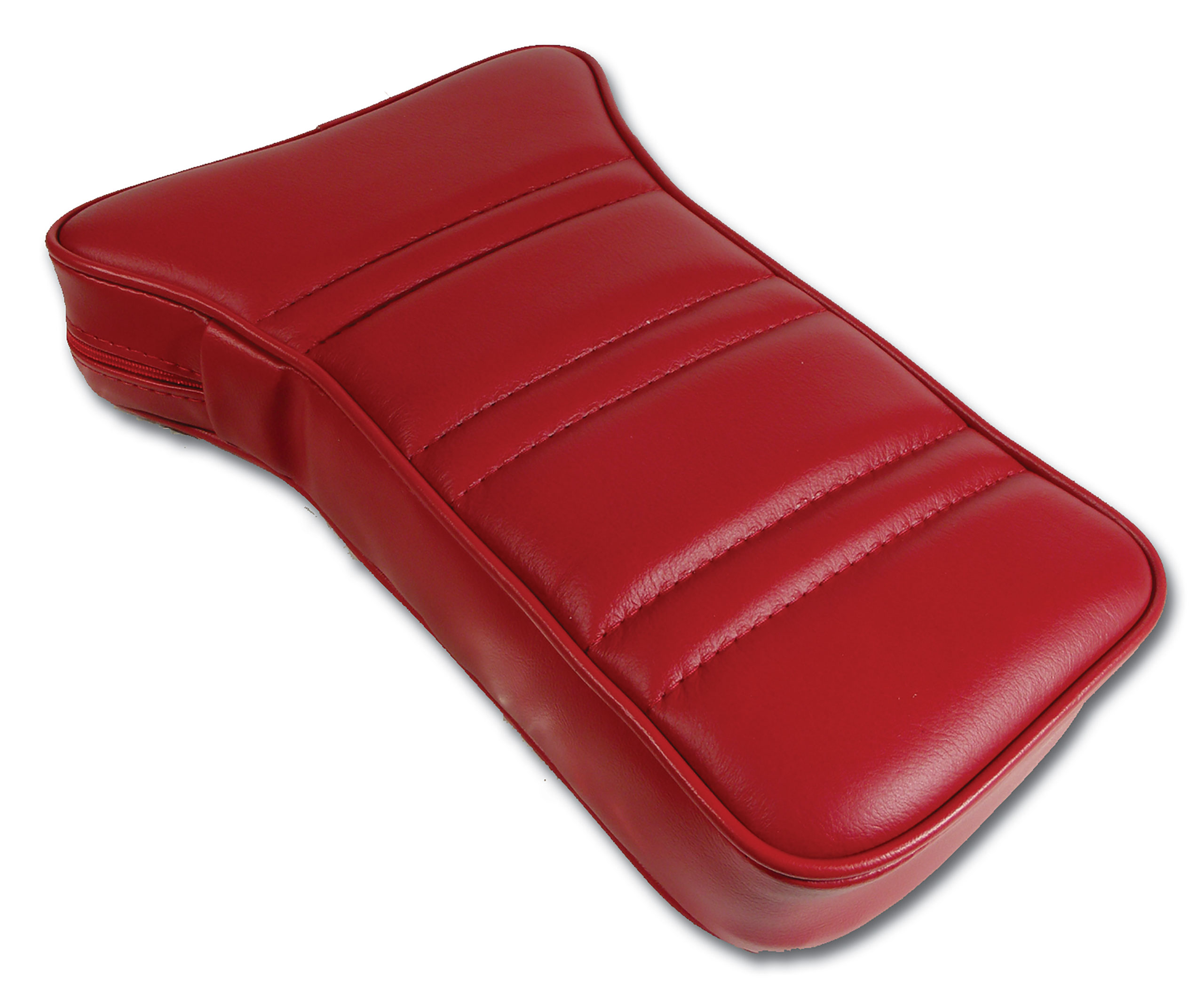 1977-1978 C3 Corvette Reproduction Center Armrest - Red Leather W/Vinyl