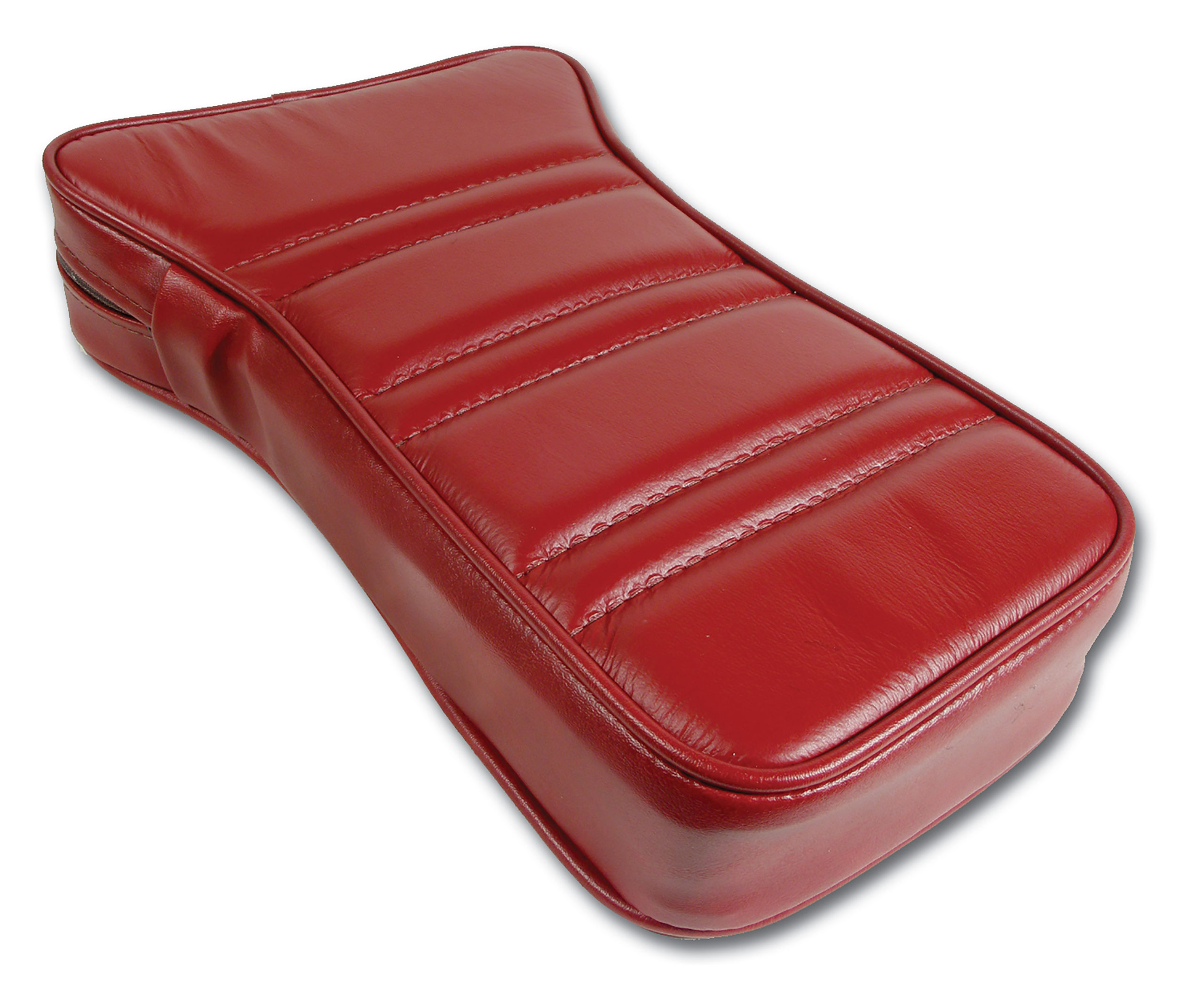 1976 C3 Corvette Reproduction Center Armrest - Firethorn Leather W/Vinyl