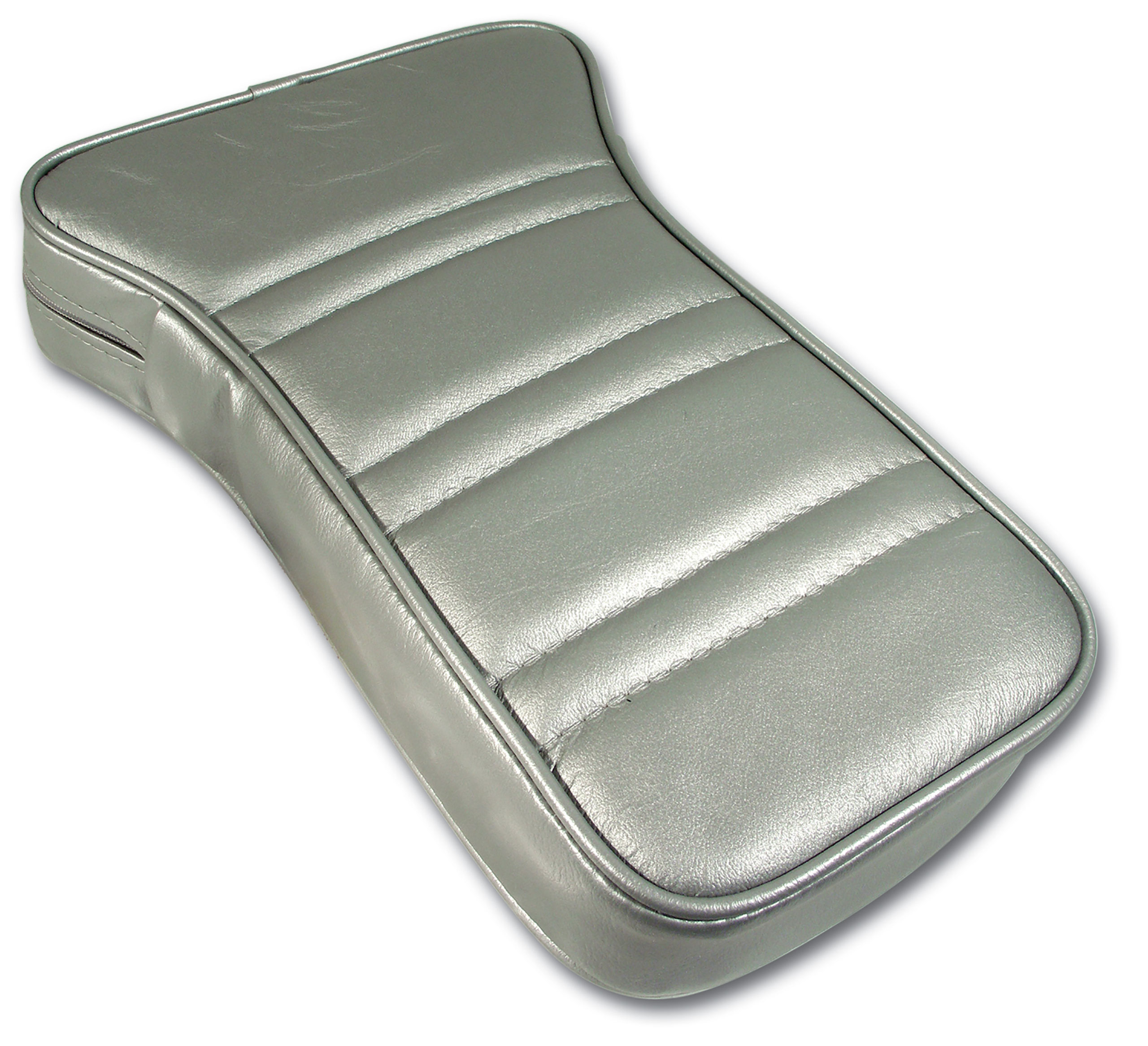 1974-1975 C3 Corvette Reproduction Center Armrest - Silver Leather W/Vinyl