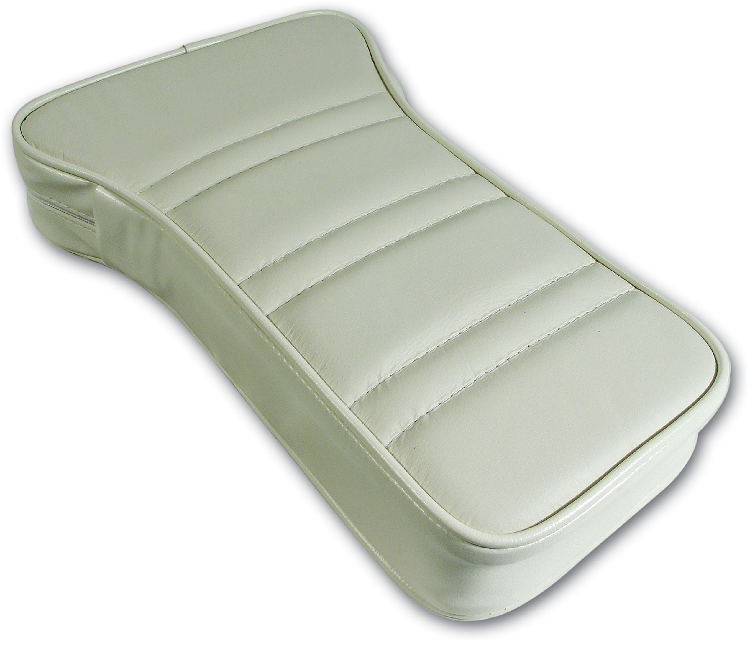 1976-1977 C3 Corvette Reproduction Center Armrest - White Leather W/Vinyl