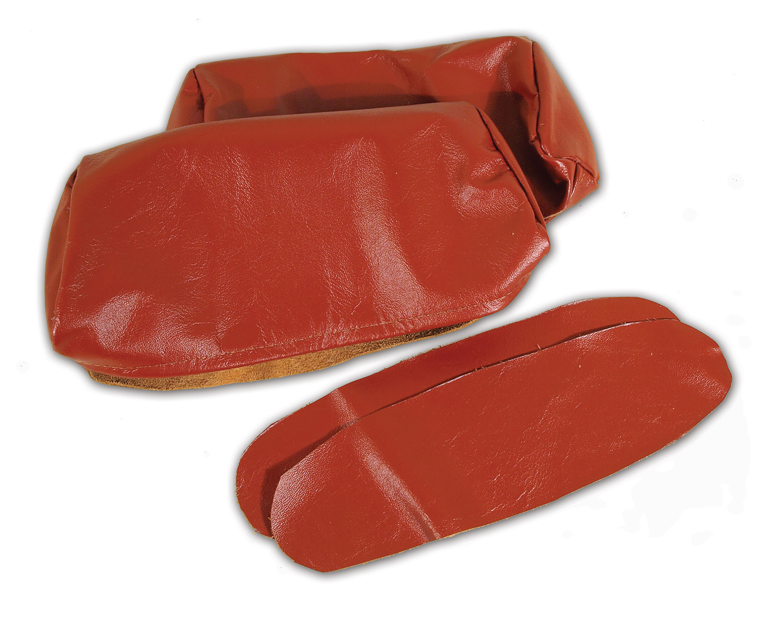 1968 C3 Corvette Headrest Covers Dark Orange Leather