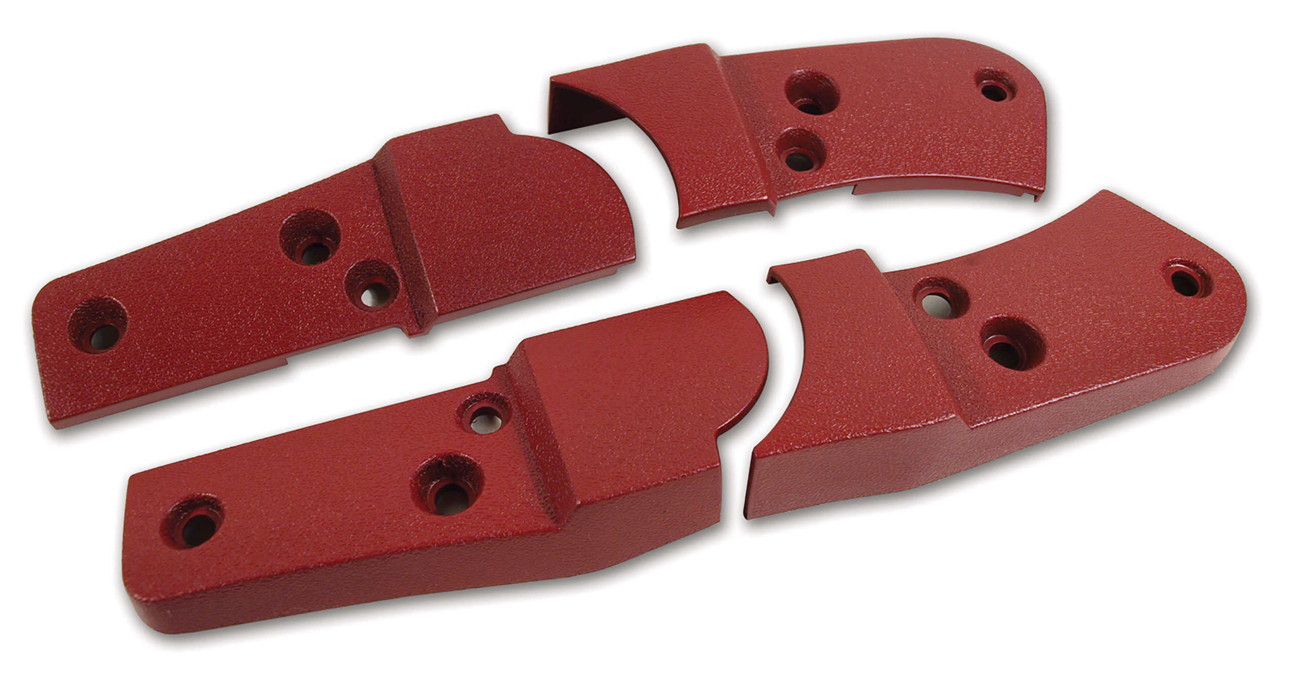 1982 C3 Corvette Reproduction Seat Hinge Cover Set - 4pc - Red