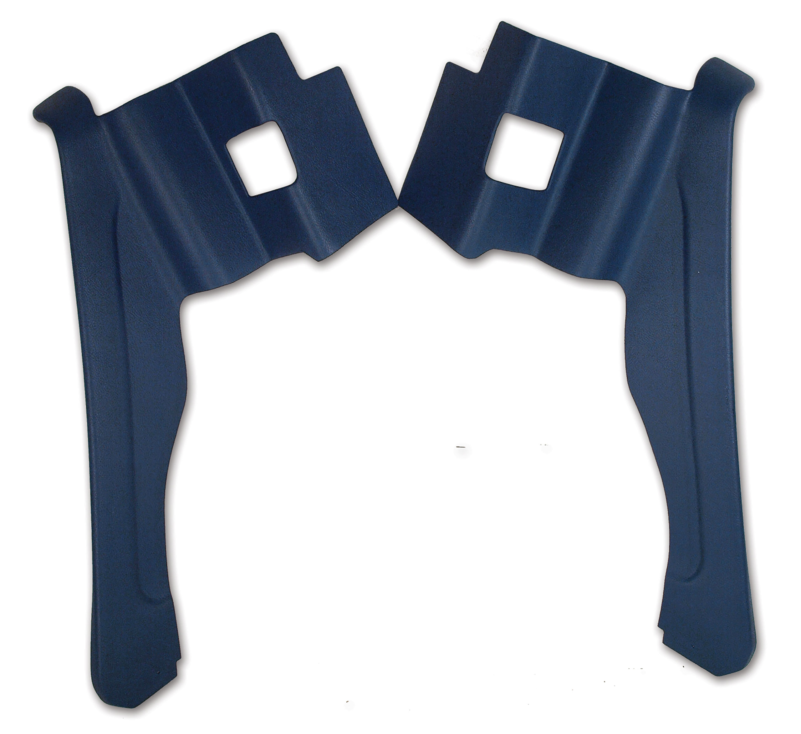 1971-1972 C3 Corvette Interior Rear Quarter Panels Royal Blue Convertible W/Shoulder Harness