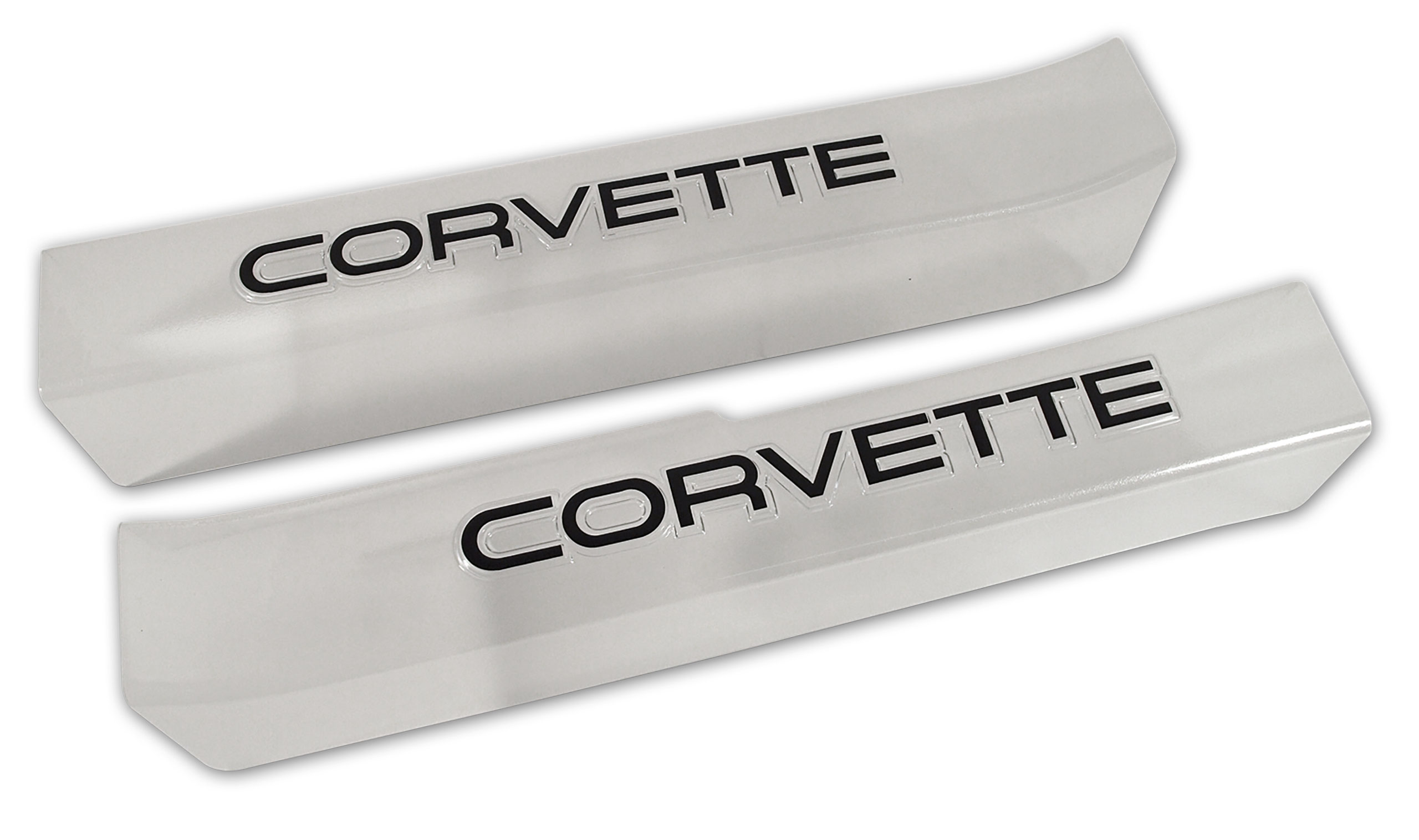 1990-1996 C4 Corvette Door Sill Guards W/Corvette Logo - Clear