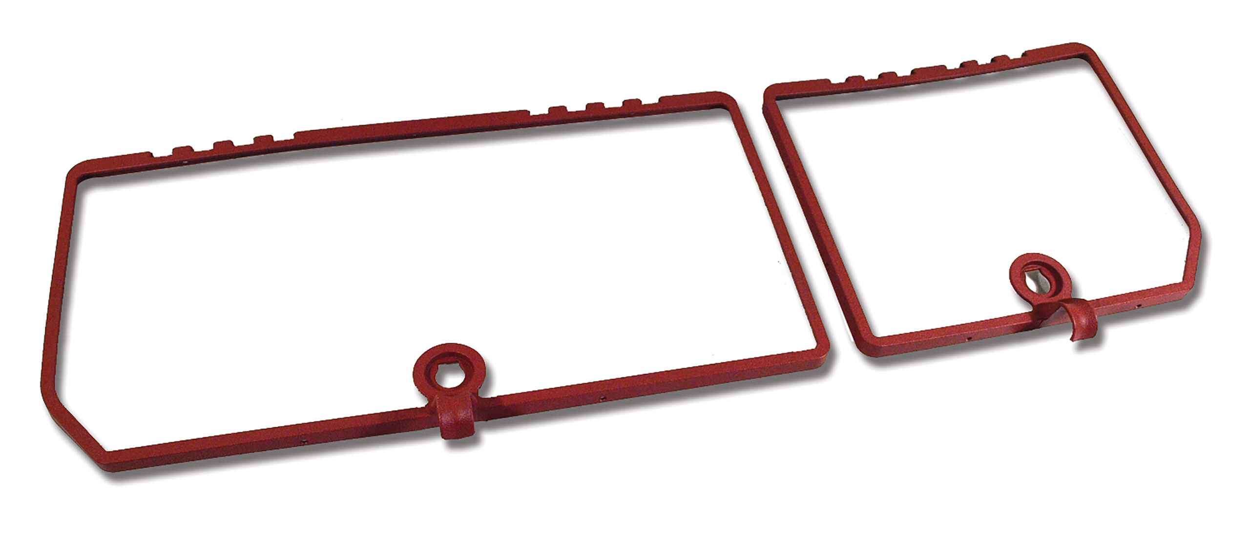 1982 C3 Corvette Rear Compartment Unit Door Frames Red 2 Piece