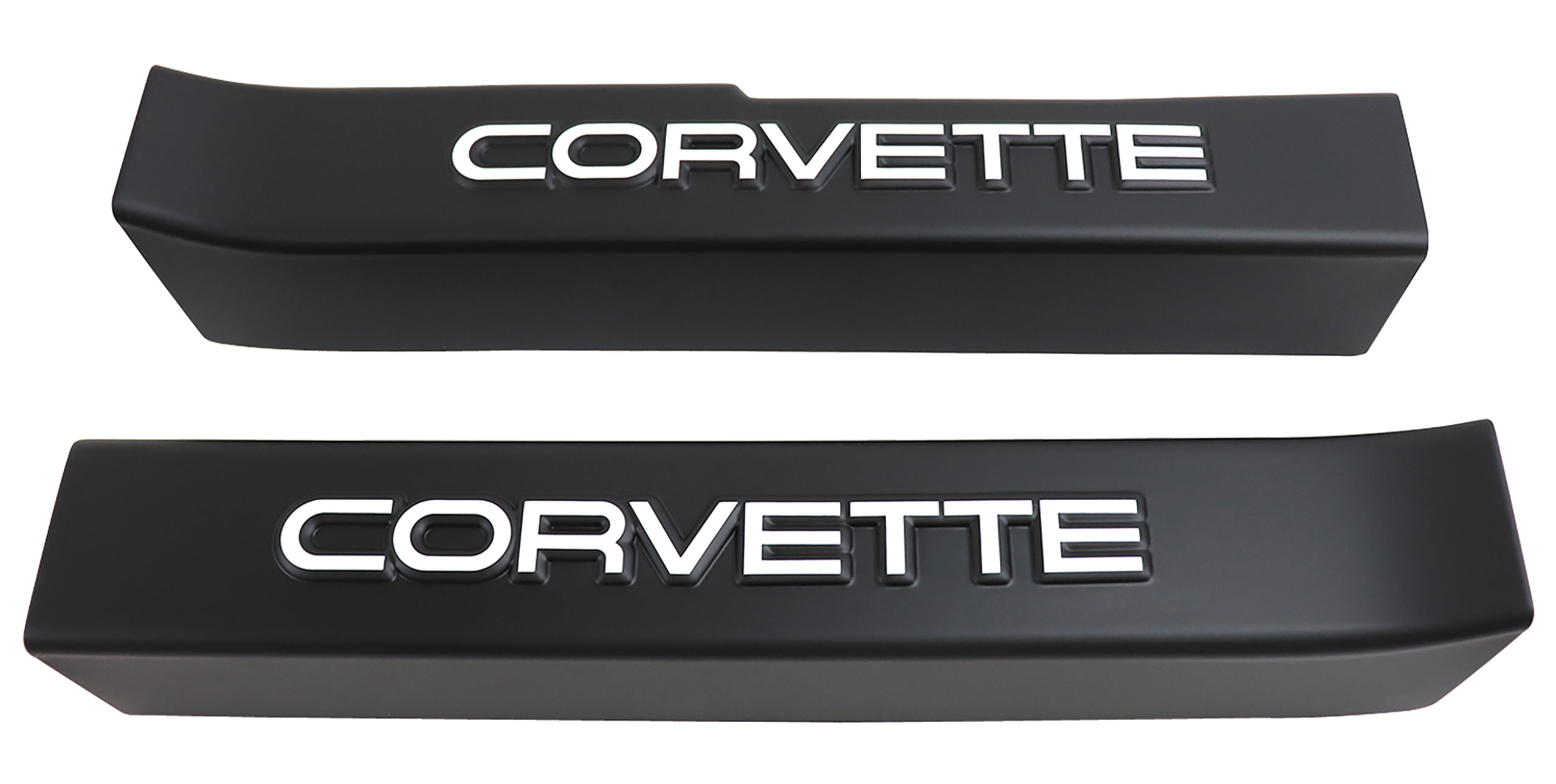 1990-1996 C4 Corvette Door Sill Guards W/Corvette Logo - Black