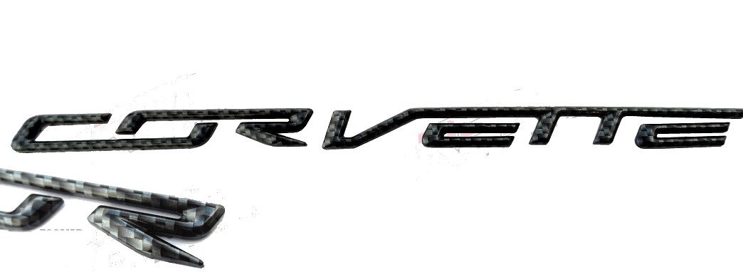 C7 Corvette Rear Bumper Letters - Carbon Fiber - RPIDesigns.com