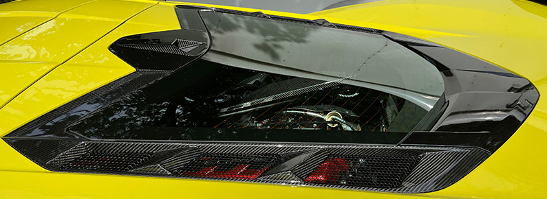 C8 Corvette Rear Hatch Window Carbon Fiber Surrounds