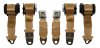 1974-1975 C3 Corvette CA Tan Lap And Shoulder Conv Seat Belts