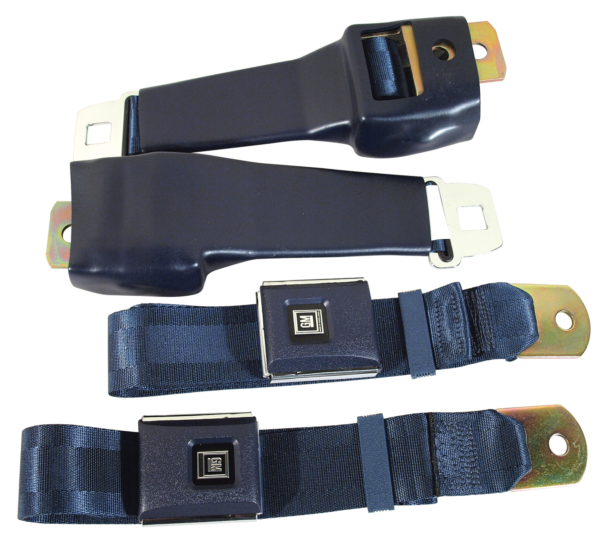 1968 Corvette C3 Seat Belts OE Retractable Lap - Dark Blue CA-41568 