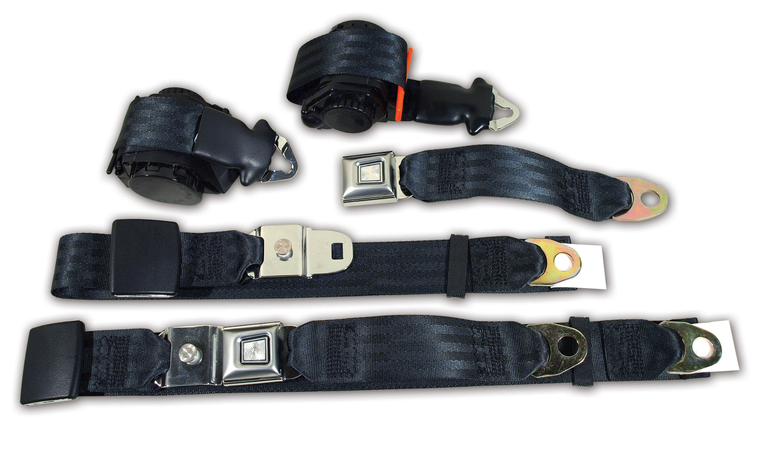 1969 Corvette C3 Seat Belts- Lap & Shoulder - Black CA-41576 