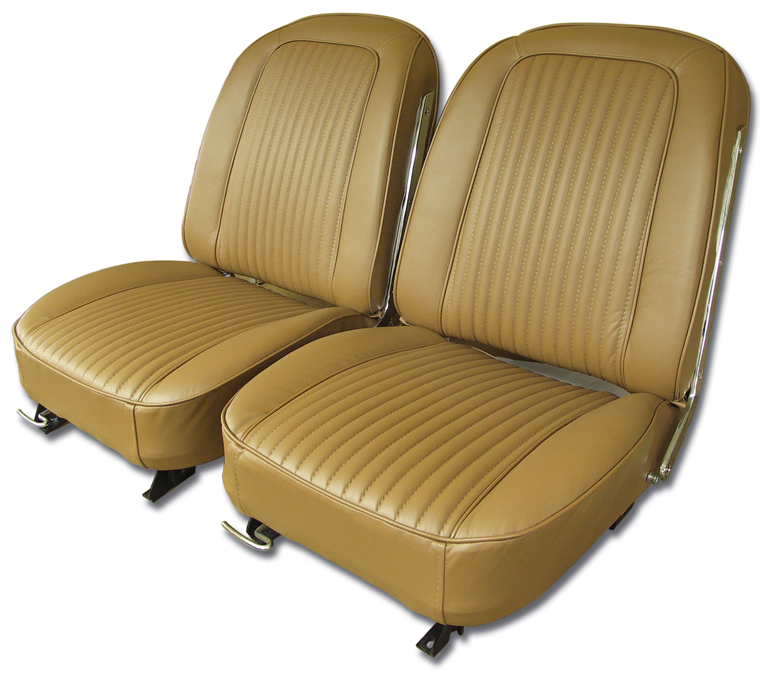 1963 Corvette C2 Leather Seat Covers- Saddle CA-418354 