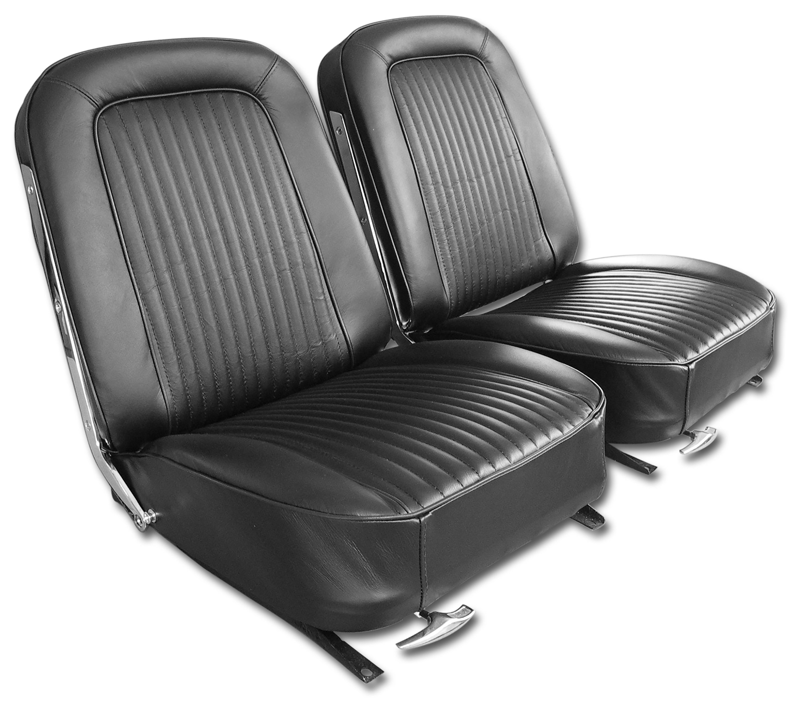  1964 Corvette C2 Leather Seat Covers- Black CA-418420