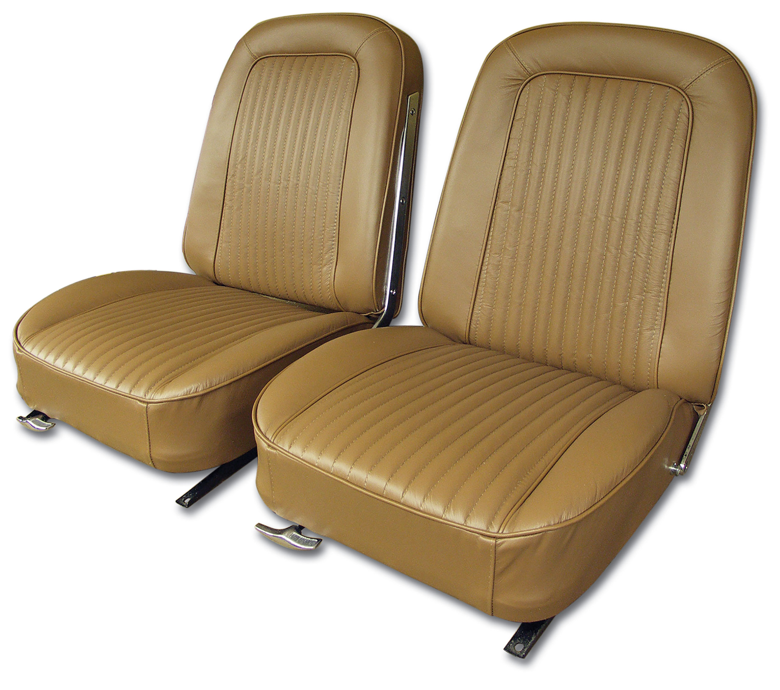 1964 Corvette C2 Leather Seat Covers- Saddle CA-418454 