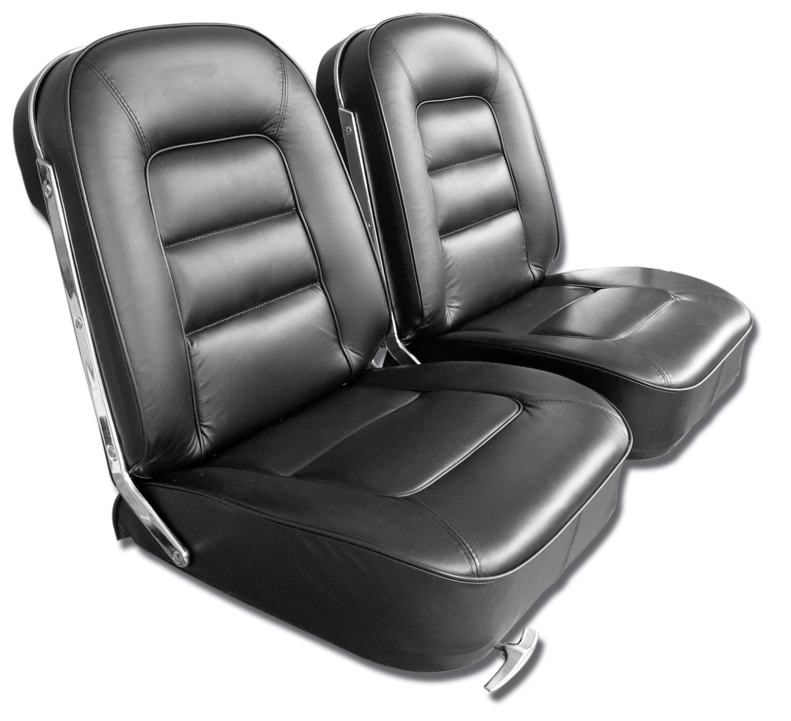 1965 Corvette C2 Leather Seat Covers- Black CA-418520 