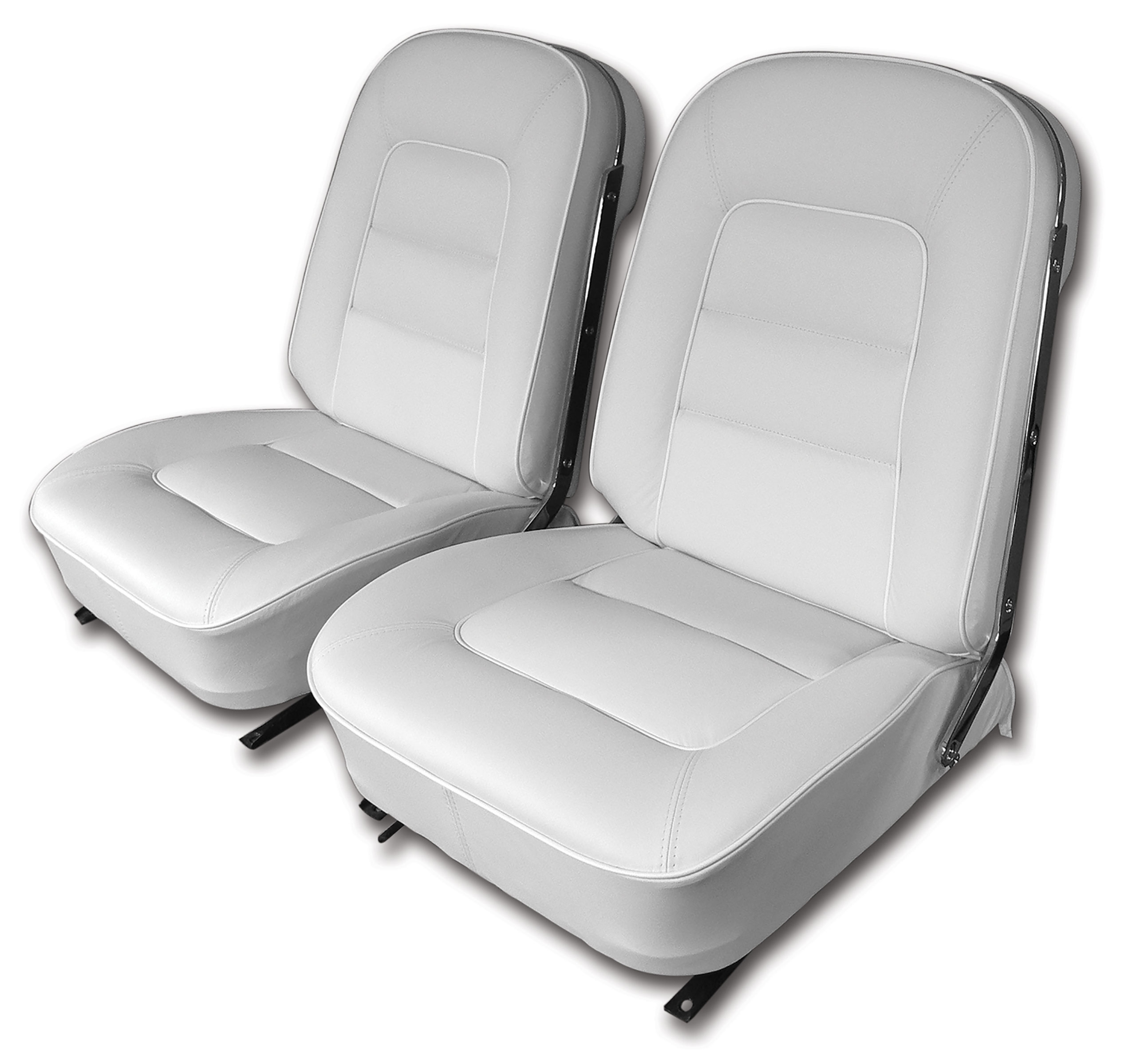 1965 Corvette C2 Leather Seat Covers- White CA-418565 