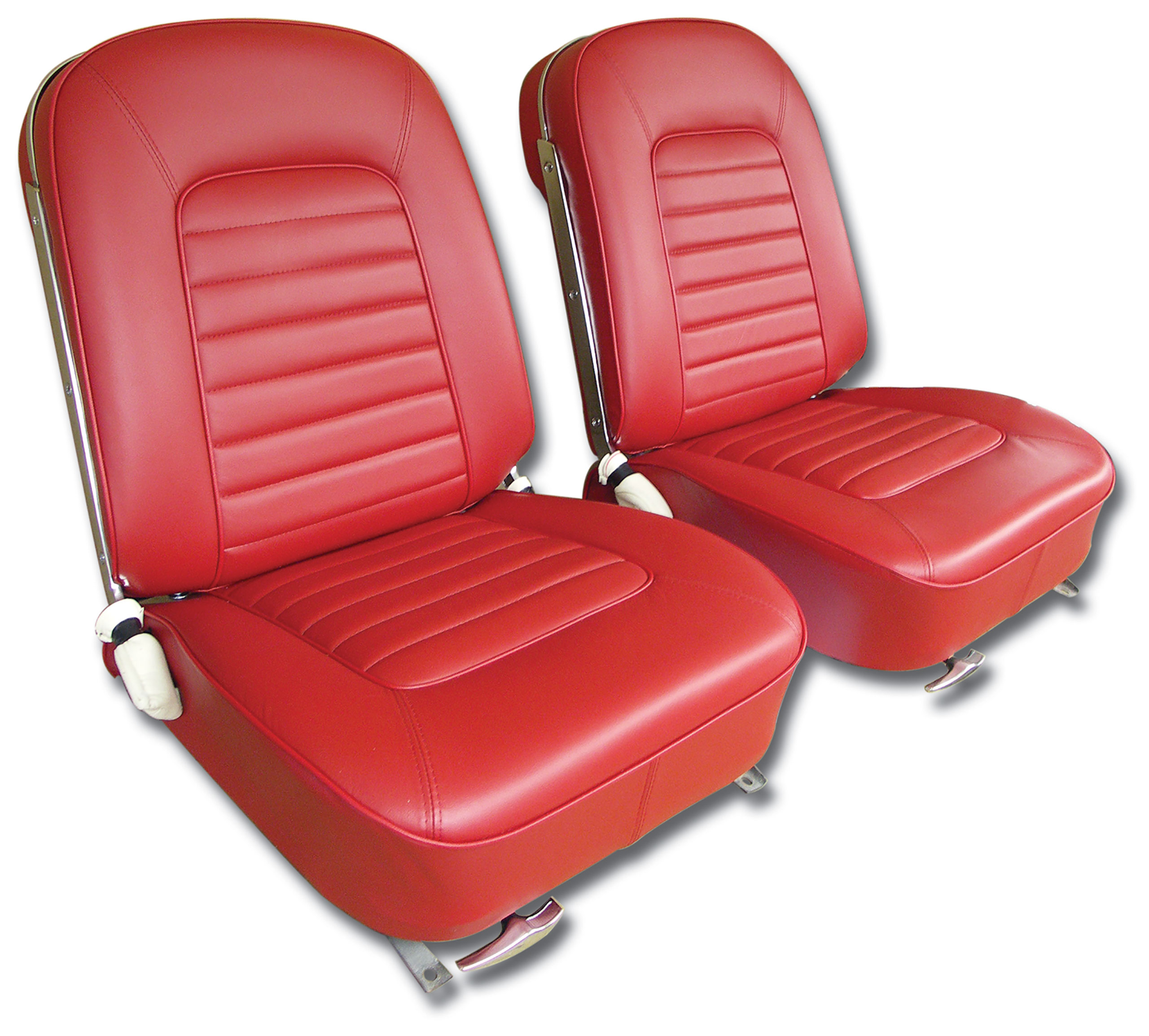 1966 Corvette C2 Leather Seat Covers- Red CA-418630 