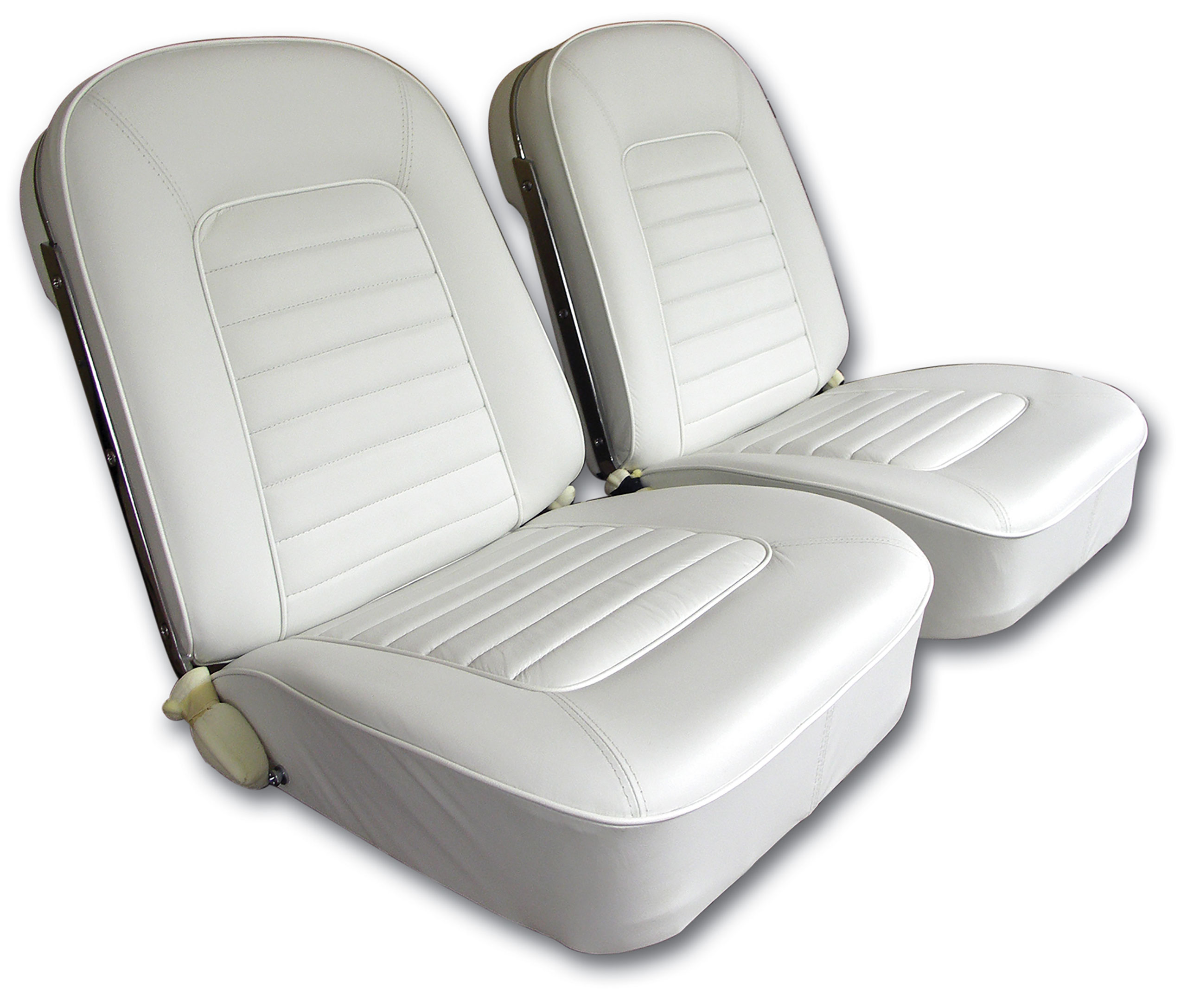 1966 Corvette C2 Leather Seat Covers- White CA-418665 