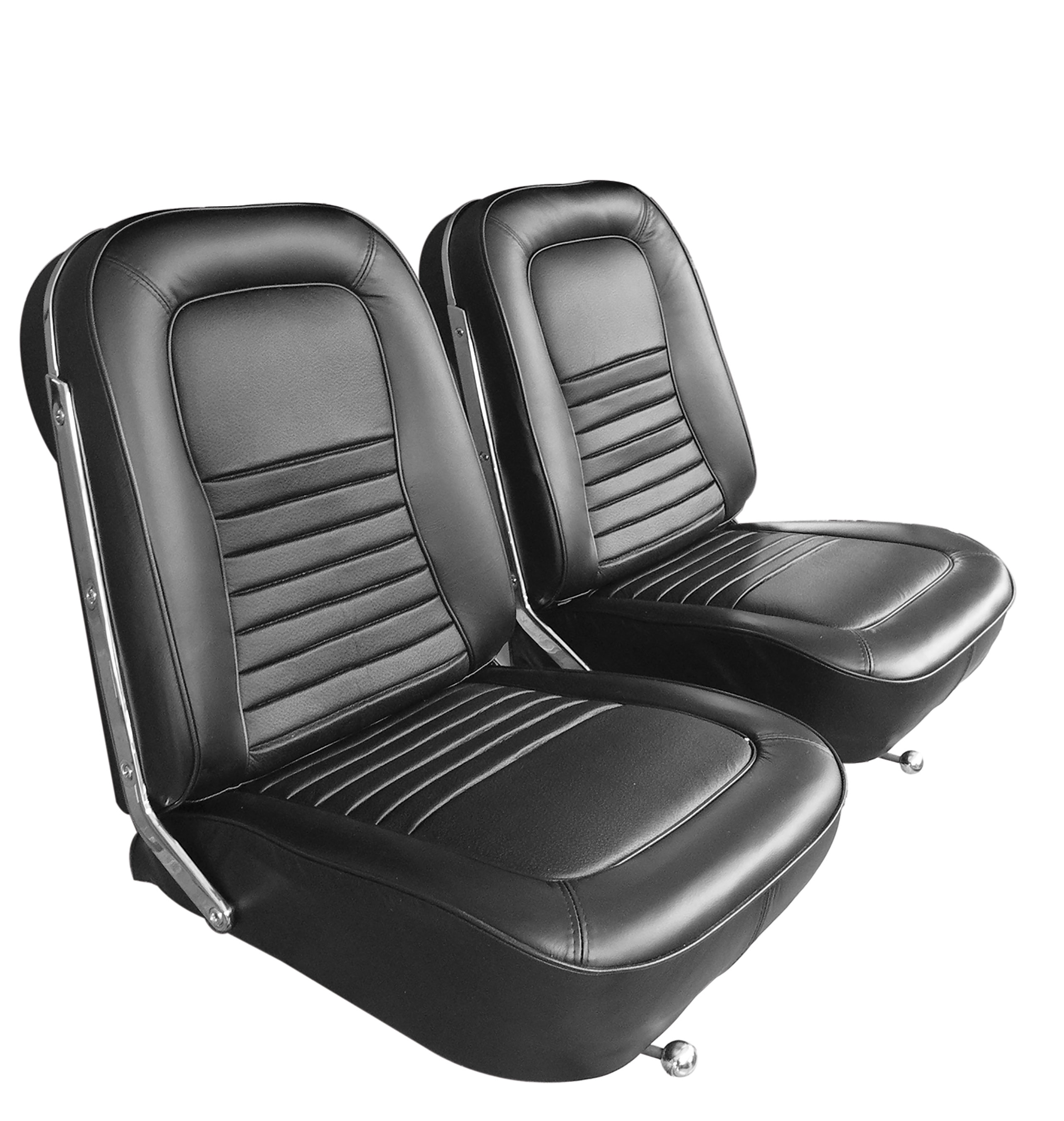 1967 Corvette C2 Leather Seat Covers- Black CA-418720 