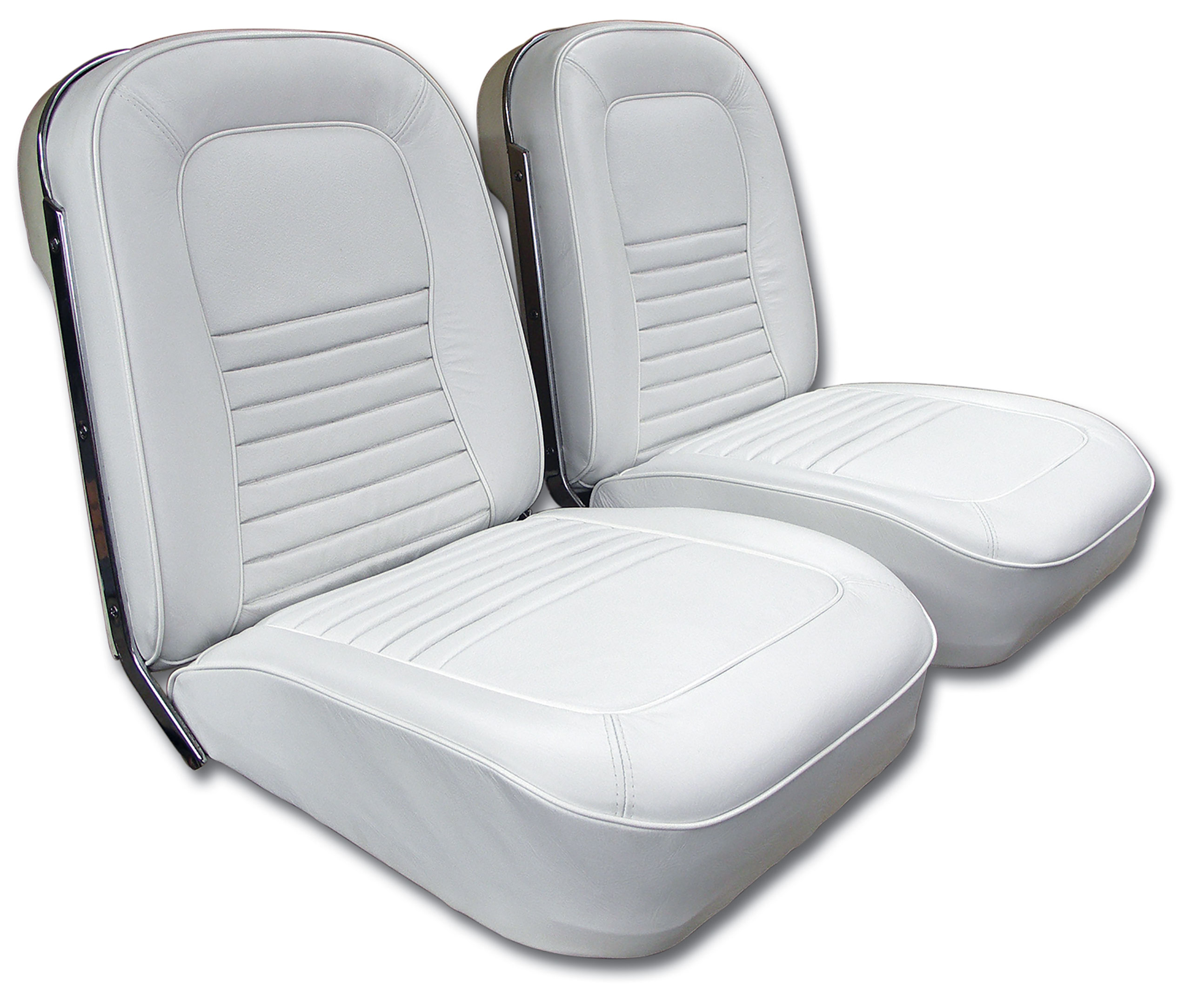 1967 Corvette C2 Leather Seat Covers- White CA-418765