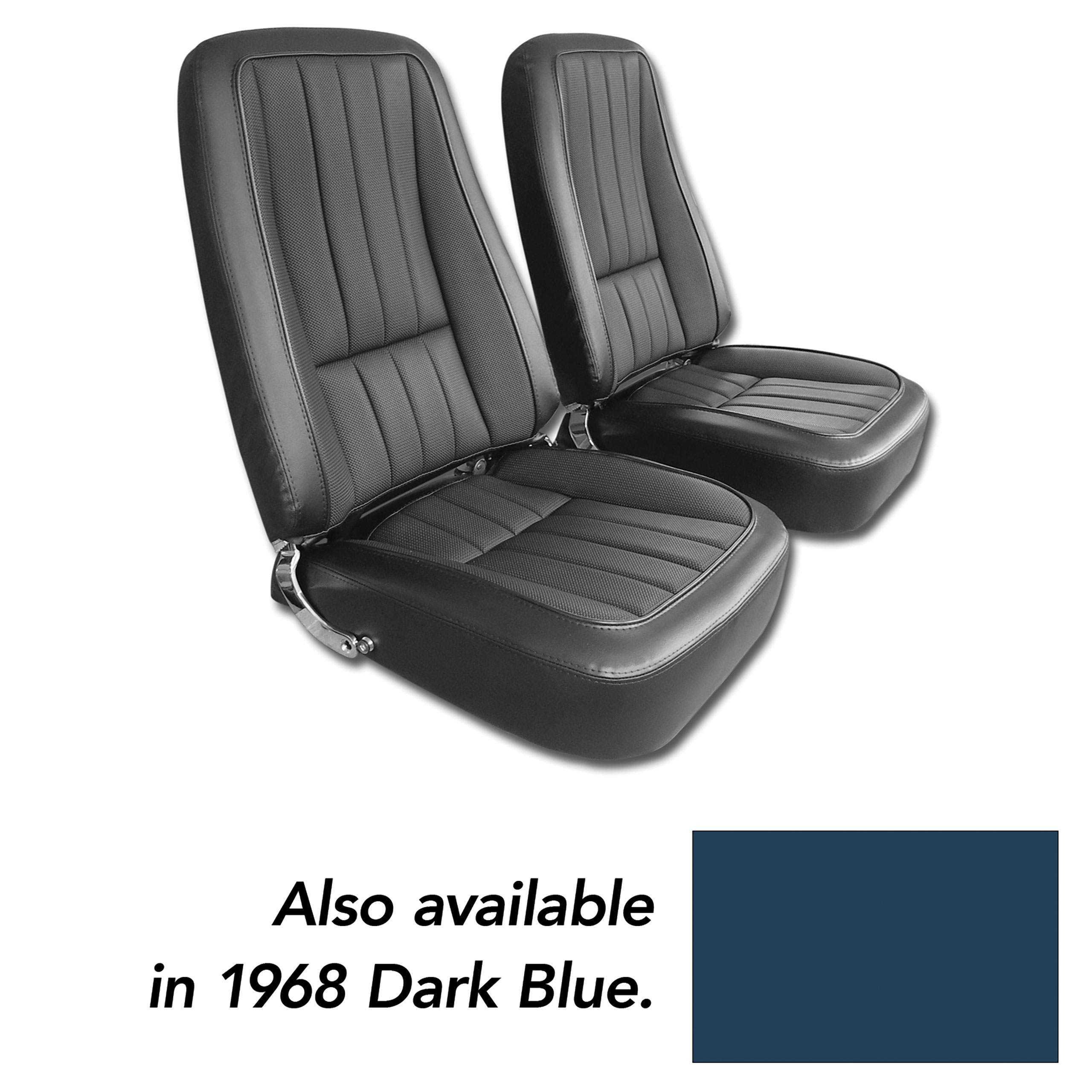 1968 Corvette C3 Leather Seat Covers- Dark Blue CA-418832 