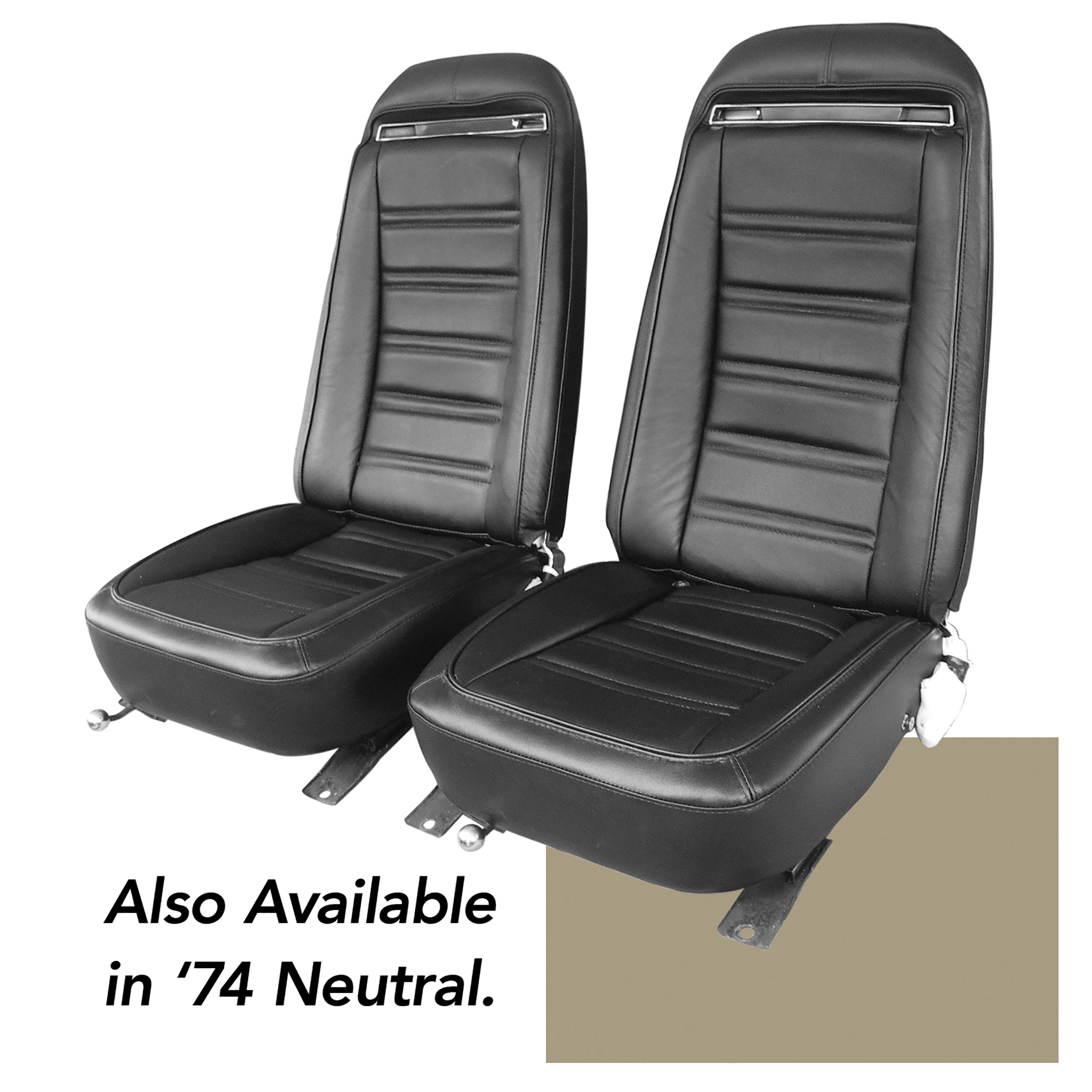 C3 1973-1974 CORVETTE REPRODUCTION LEATHER/VINYL SEAT COVER SET