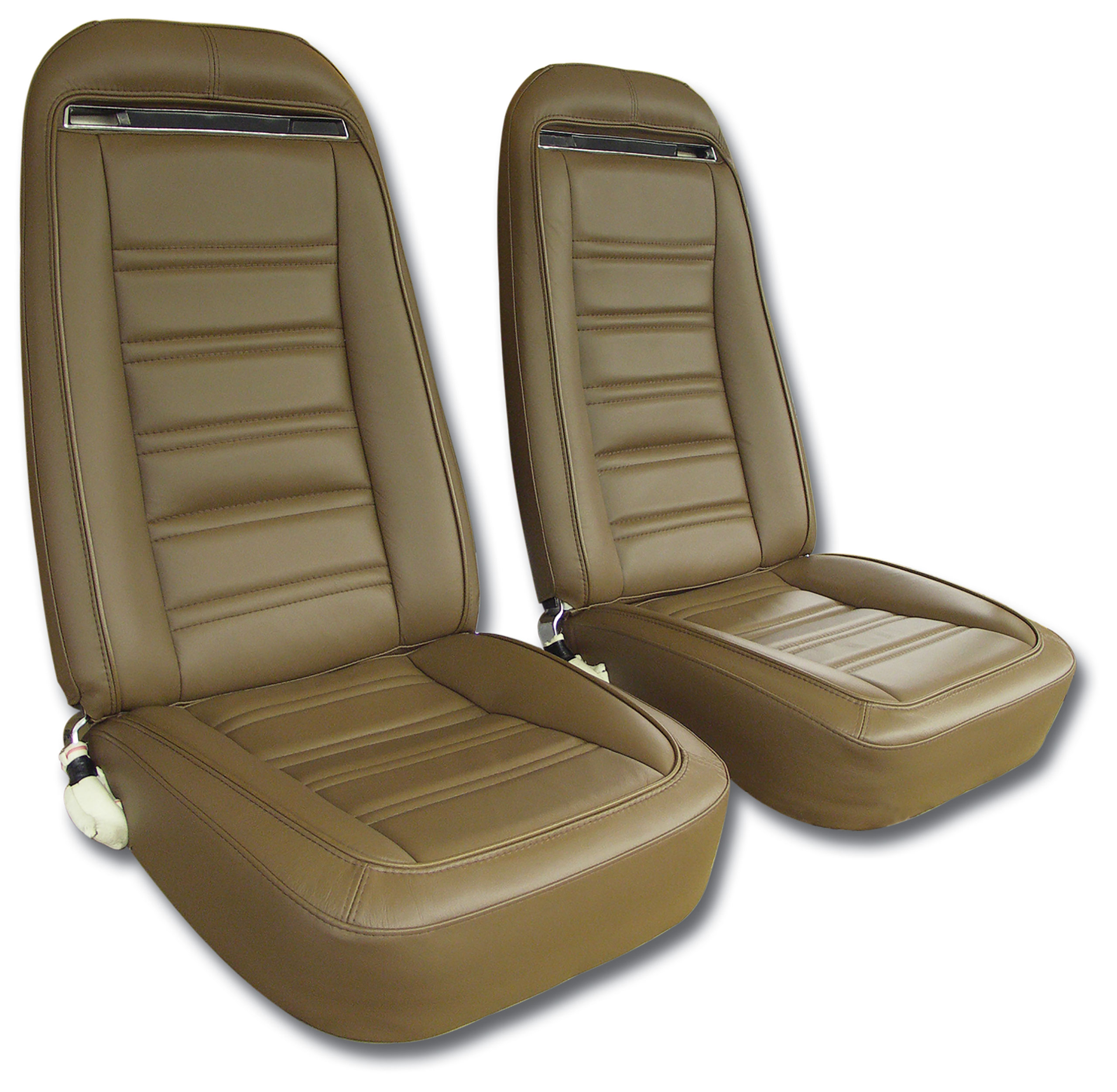  1972 Corvette C3 Leather Seat Covers Dark Saddle 100%-Leather CA-419453