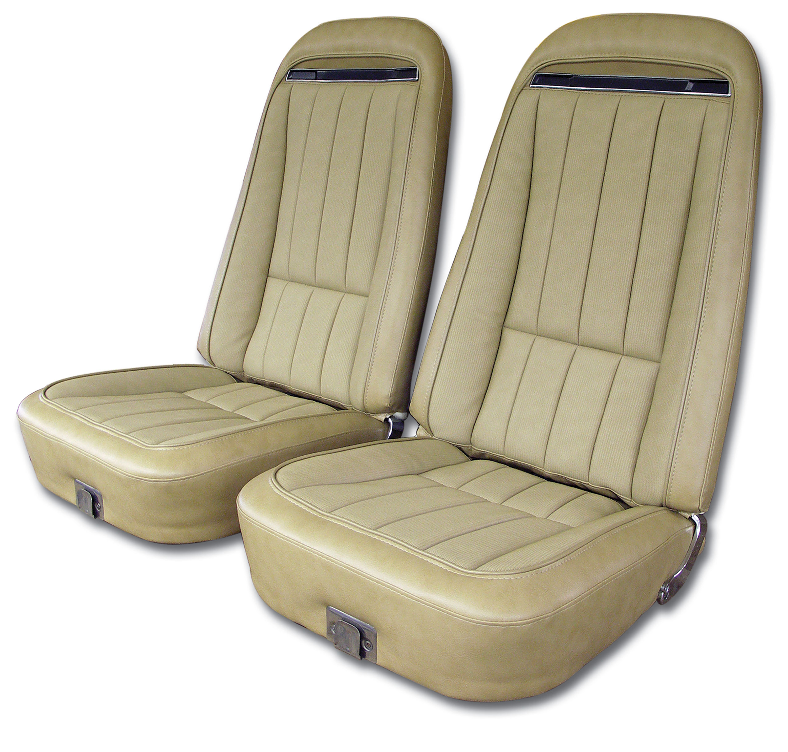 1972 Corvette C3 "Leather-Like" Vinyl Seat Covers Light Saddle CA-421315 