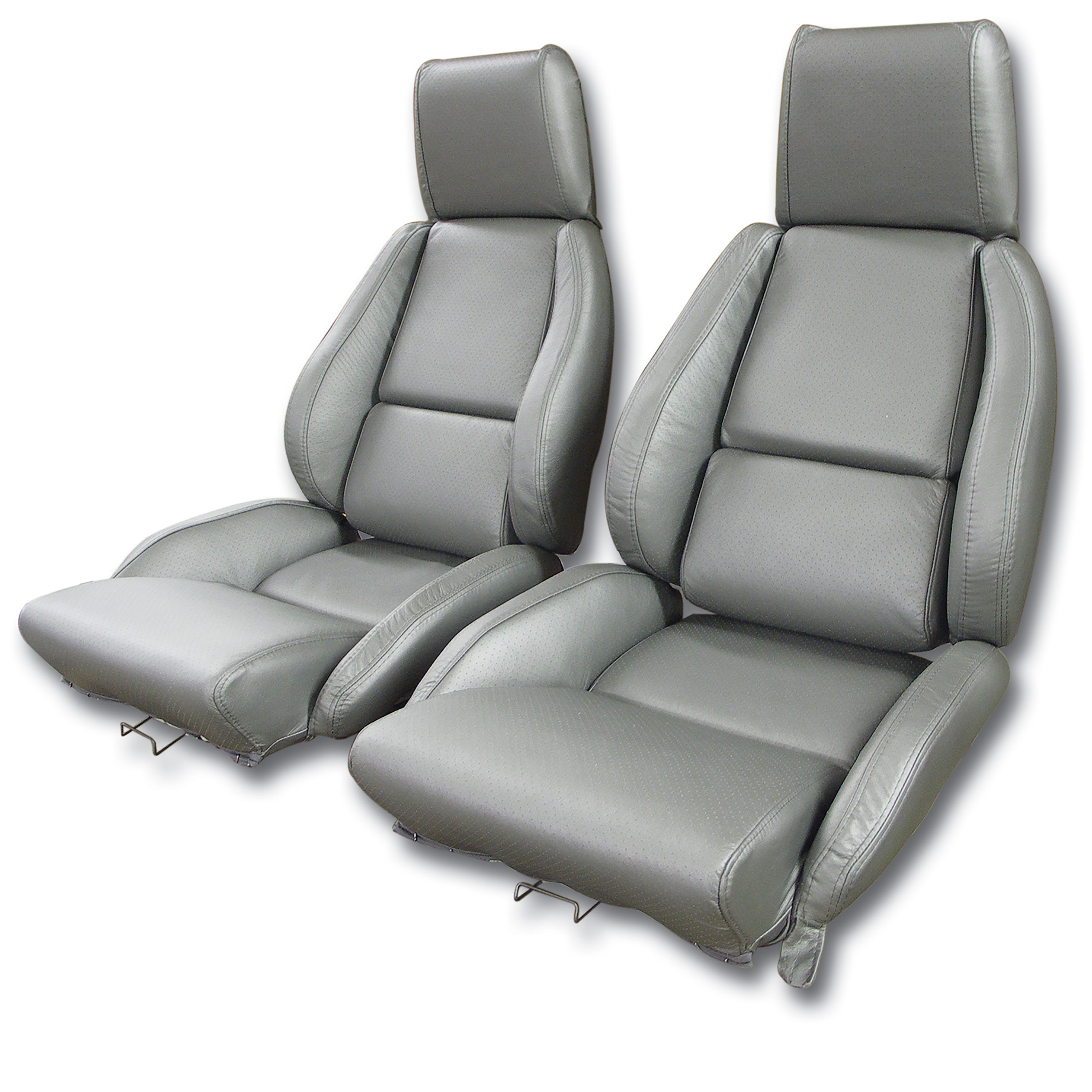 Mounted Leather Seat Covers Gray Standard For 1984-1987 Corvette ...