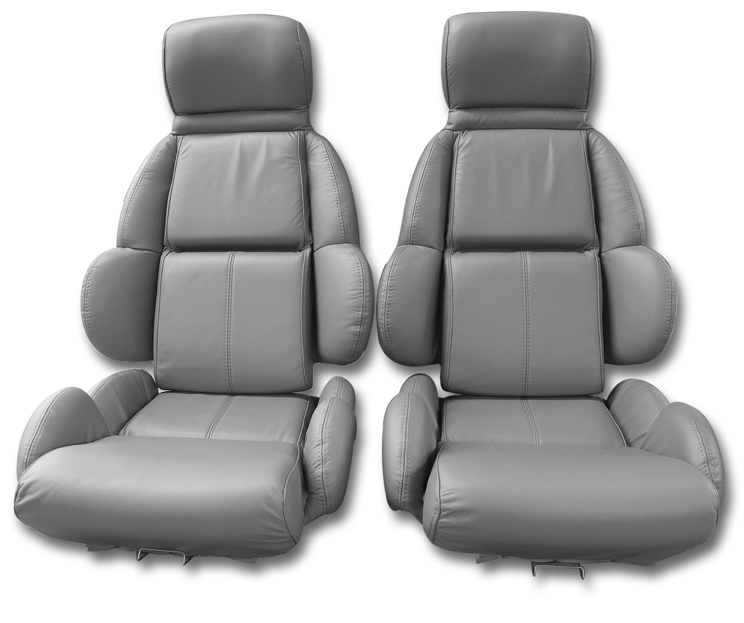 Mounted Leather Seat Covers Gray Standard For 1989 Corvette Rpidesignscom