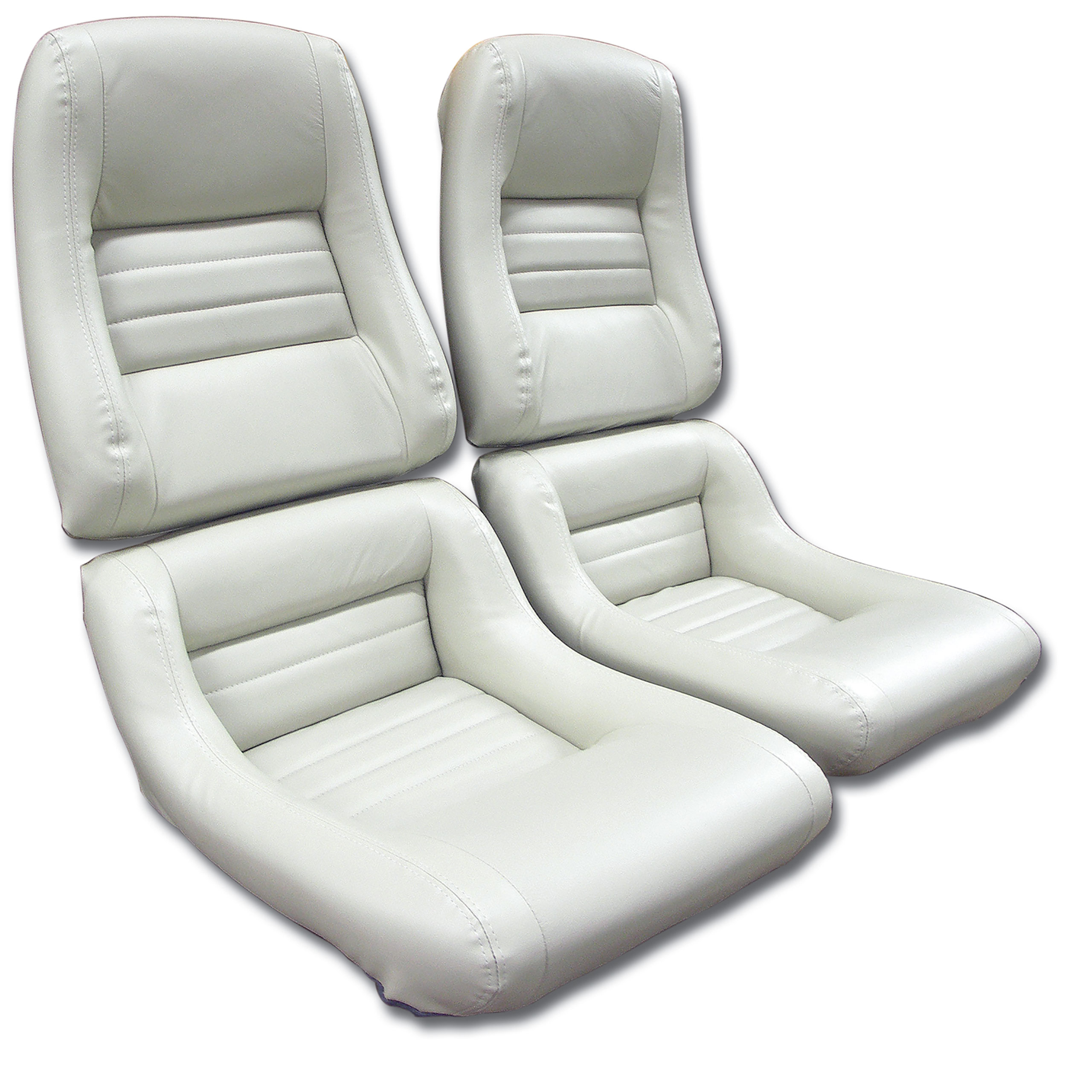 79-80 Corvette C3 423250 Mounted Leather Seat Covers Doeskin Lthr/Vnyl Original 2" Bolstr CA-423266 