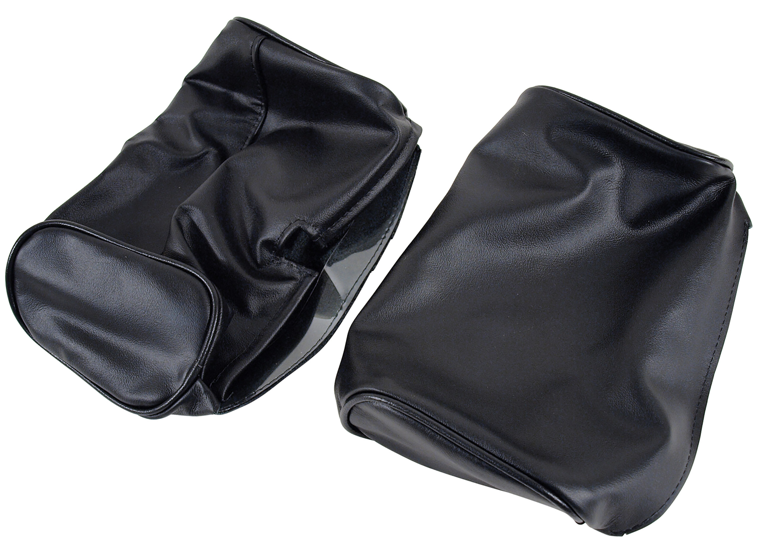 1966 Corvette C2 Headrest Covers- Black Leather CA-425820 