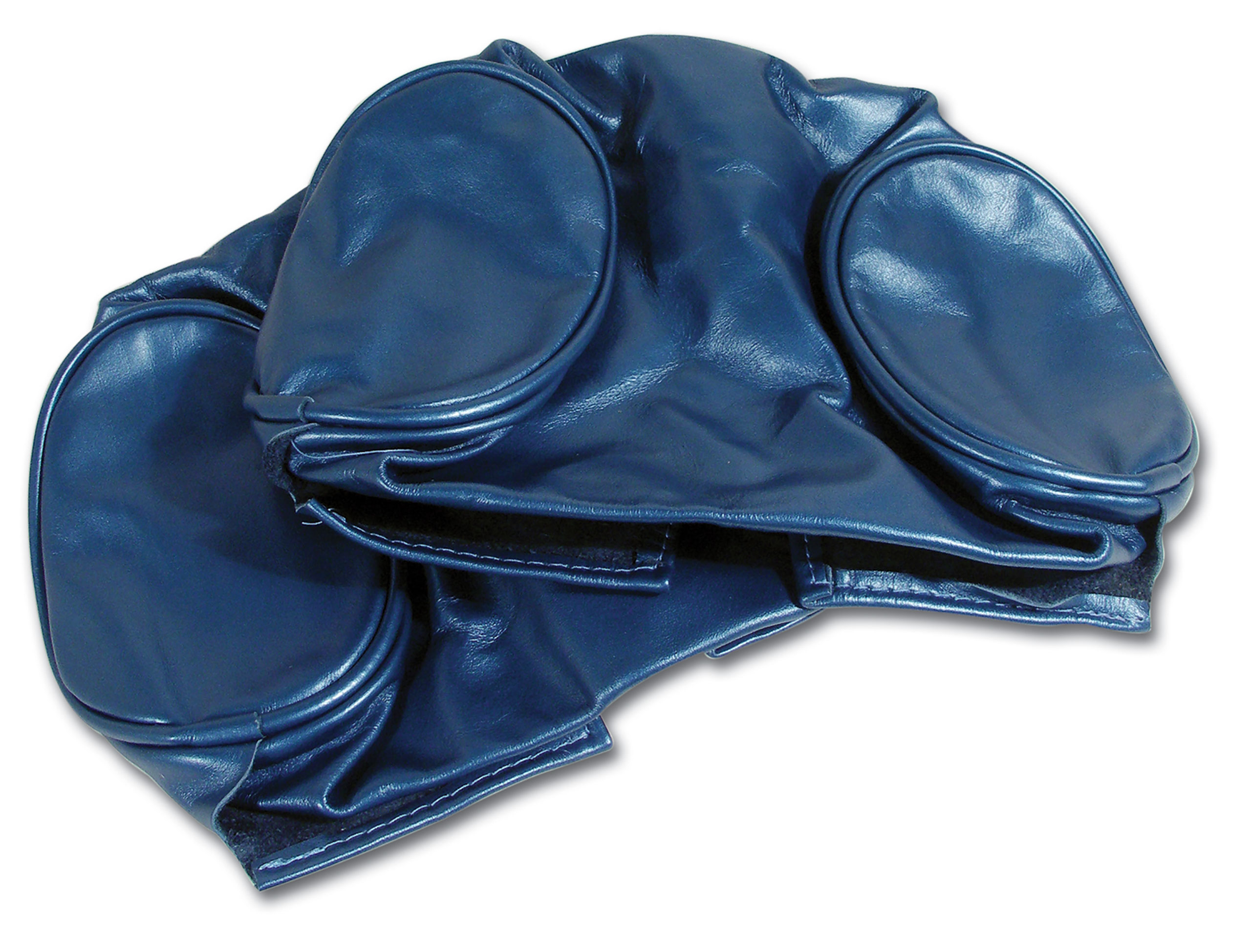 1966 Corvette C2 Headrest Covers- Bright Blue Leather CA-425840 