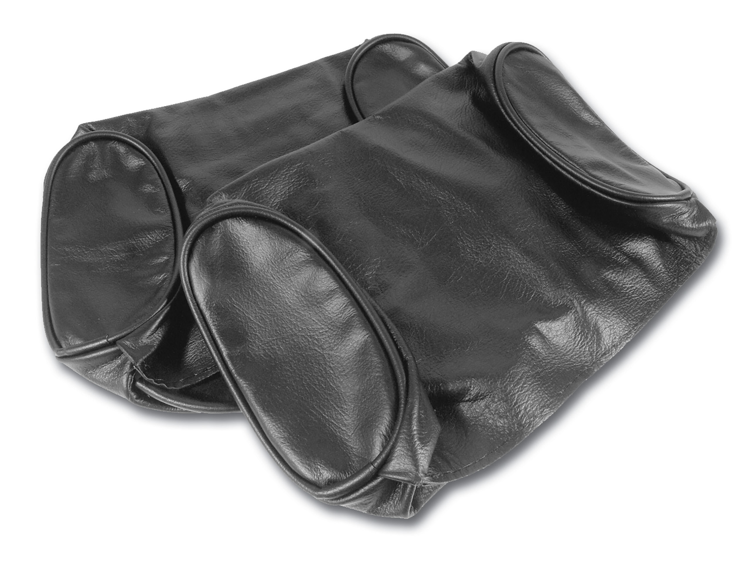 1967 Corvette C2 Headrest Covers- Black Leather CA-425920 