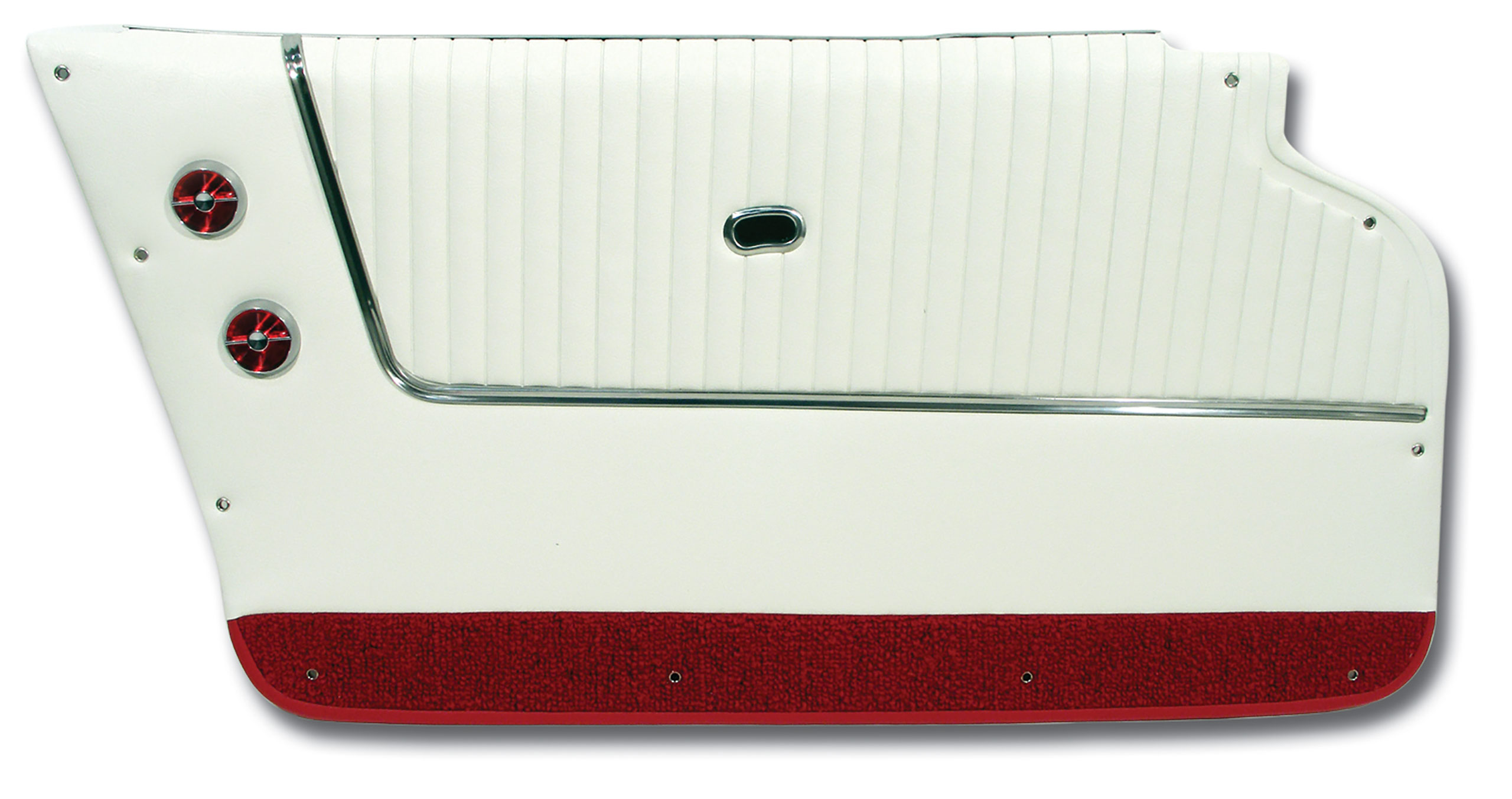 1964 Corvette C2 Door Panels White W/Red Carpet Coupe W/Trim CA-4372Z2 