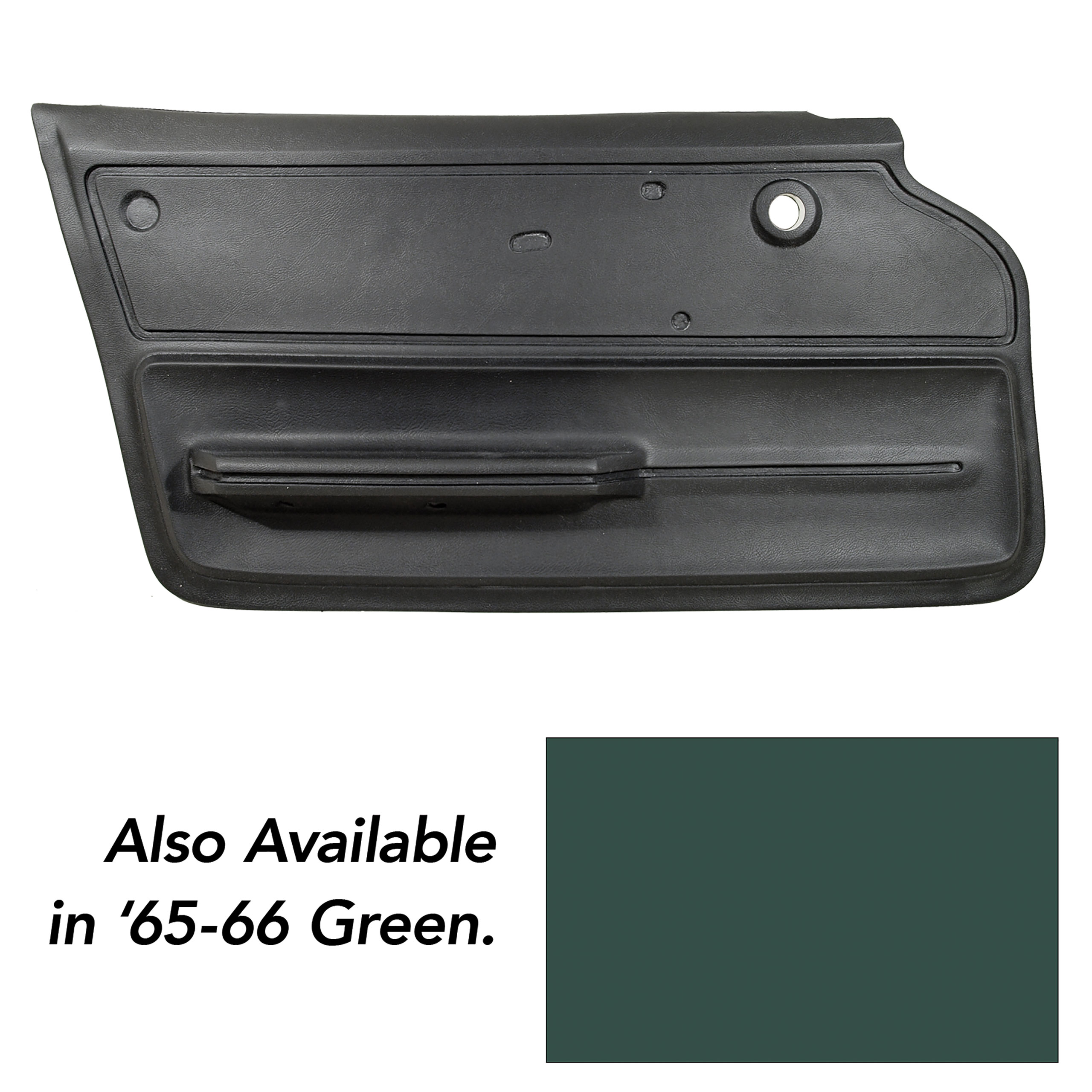 1965-1966 Corvette C2 Door Panel- Green Coupe W/Felt LH CA-439114 