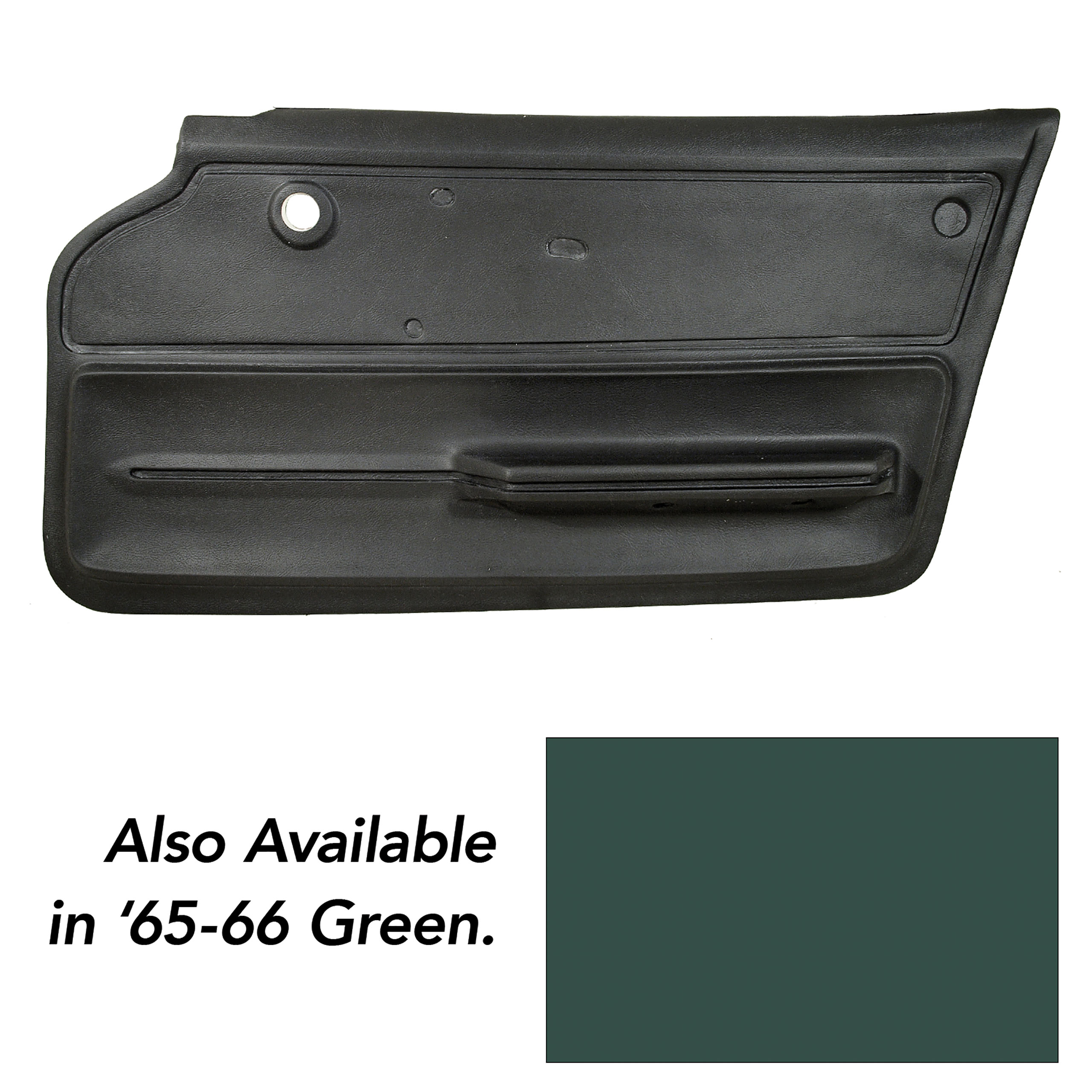 1965-1966 Corvette C2  Door Panel- Green Coupe W/Felt RH CA-439214