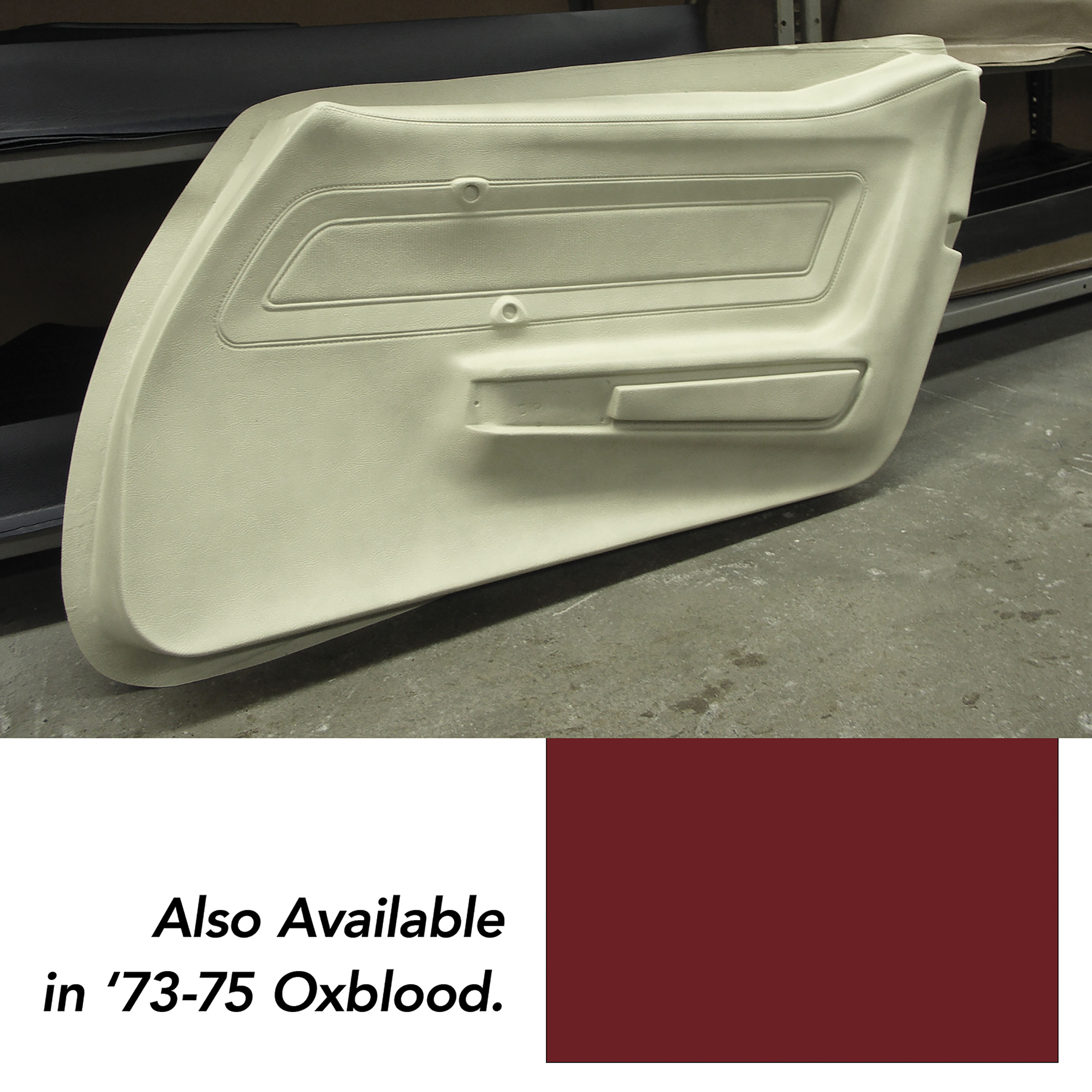 1973-1975 Corvette C3 Door Panel Skin- Oxblood LH CA-441931 