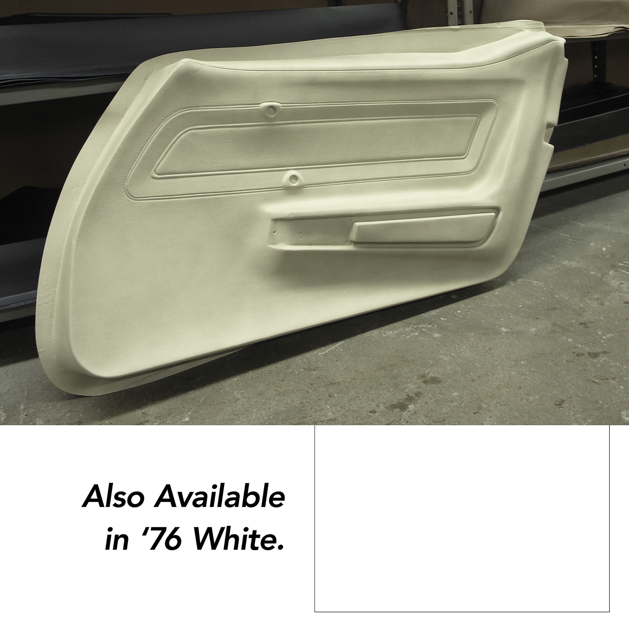 1976 Corvette C3 Door Panel Skin- White LH CA-441976 