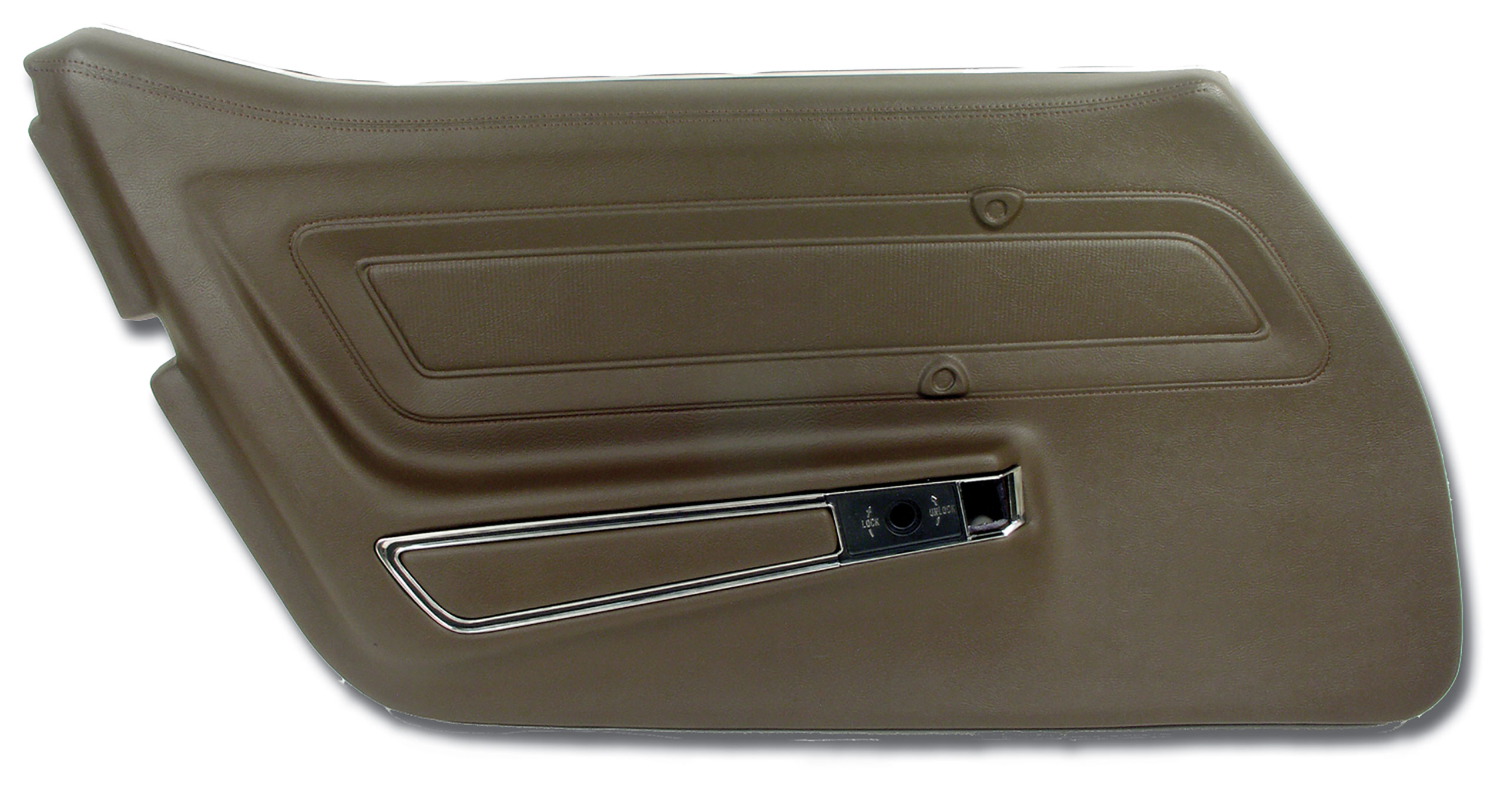 C3 1970-1976 CHEVROLET CORVETTE DOOR PANEL STANDARD -DARK BROWN-LH