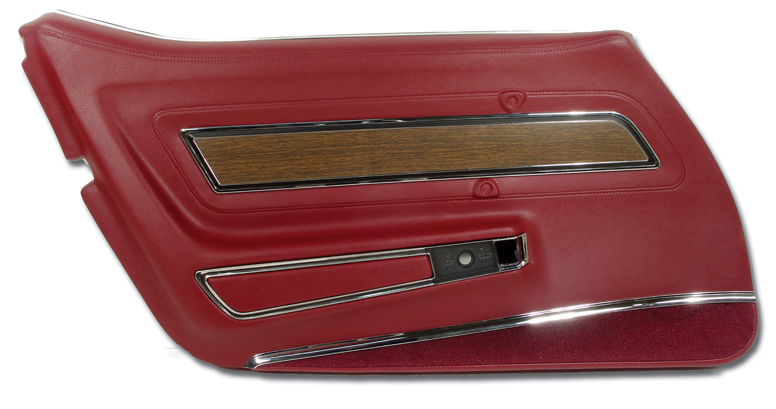 1973-1975 Corvette C3 Door Panel- Oxblood Deluxe LH CA-442531 